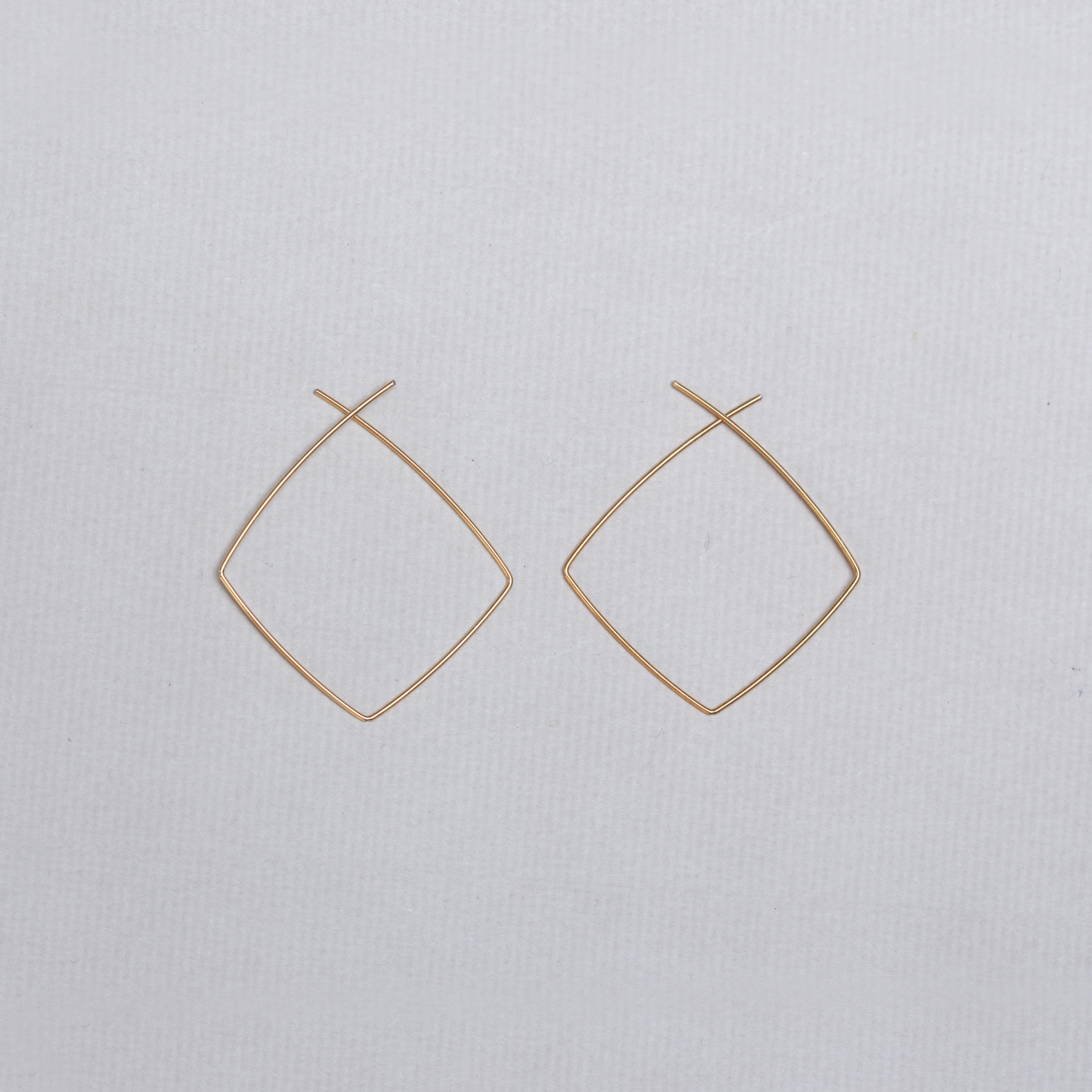 Gold Filled Square Earrings - Image 3