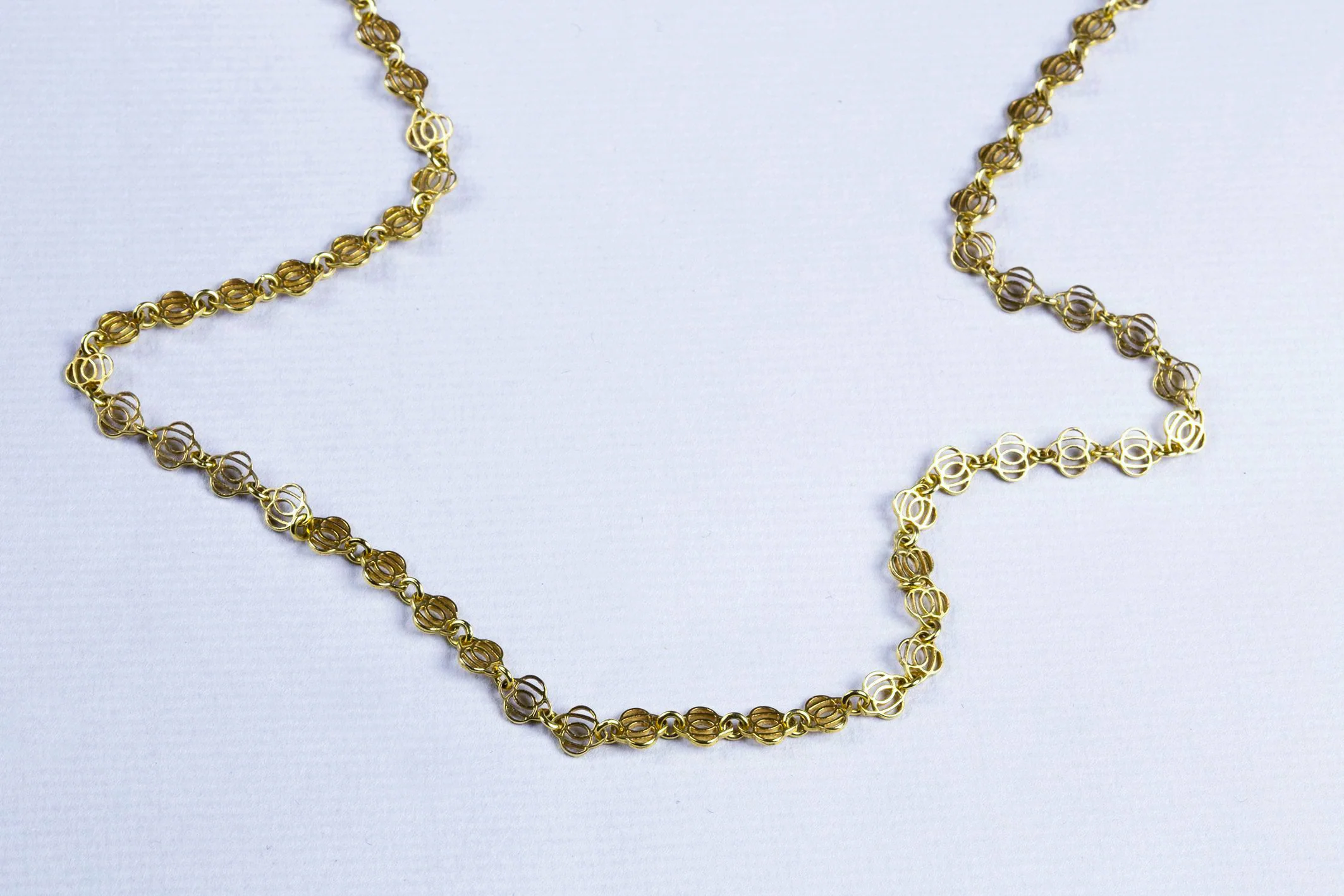 Triple Circle Gold Chain Necklace - Image 2