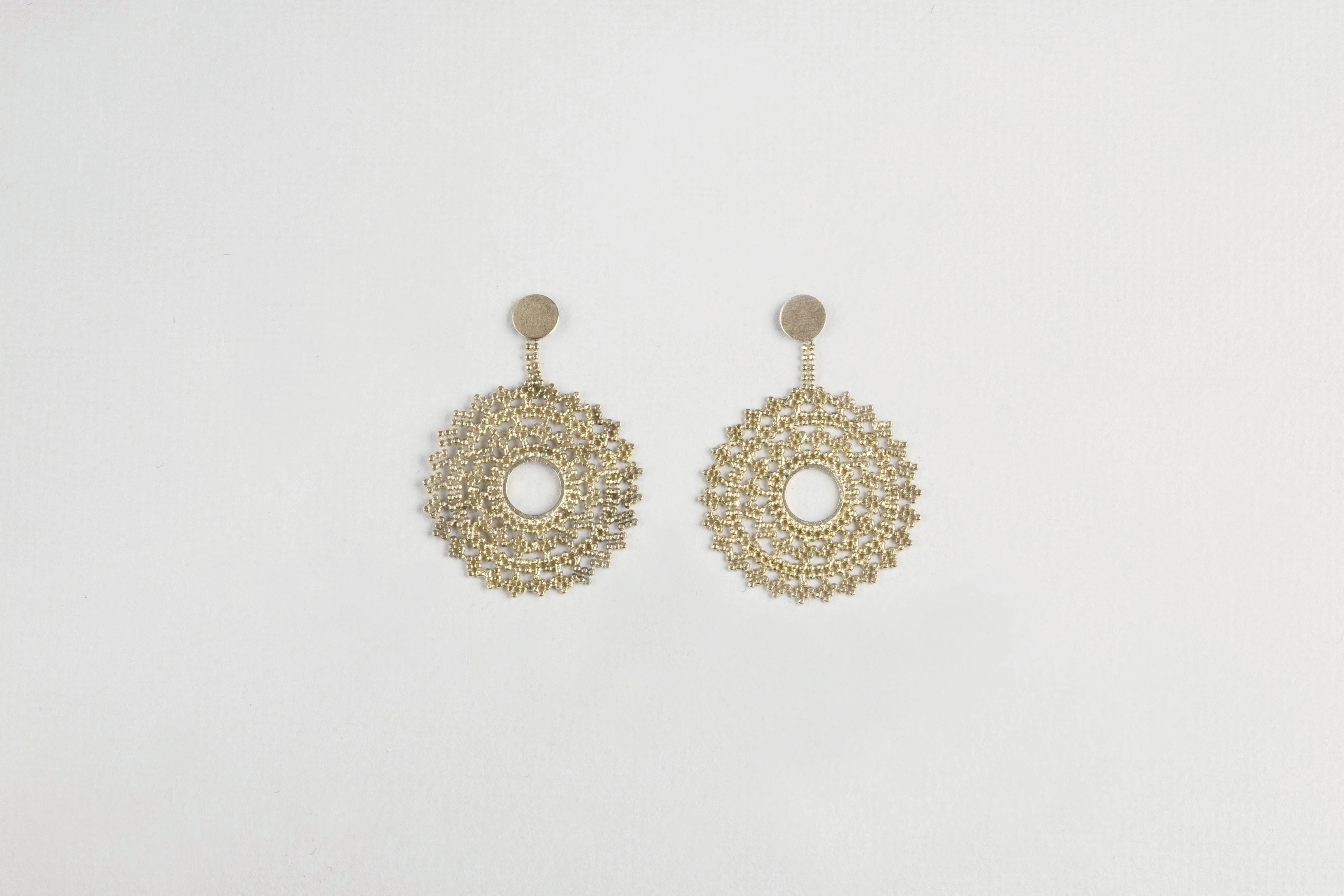 Gold Lace Necklace and Earrings - Image 3
