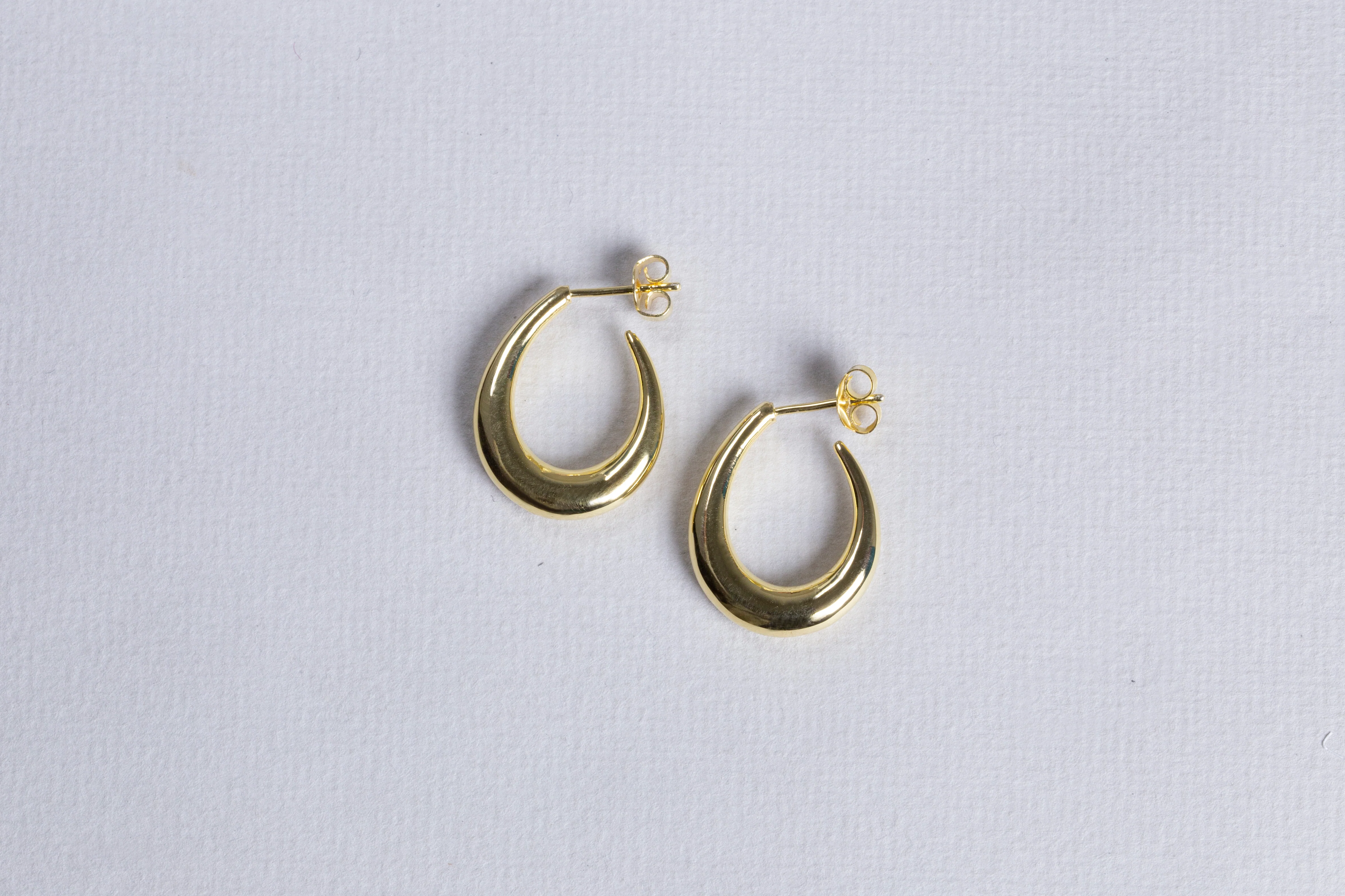 Gold Oval Hoops - Image 2