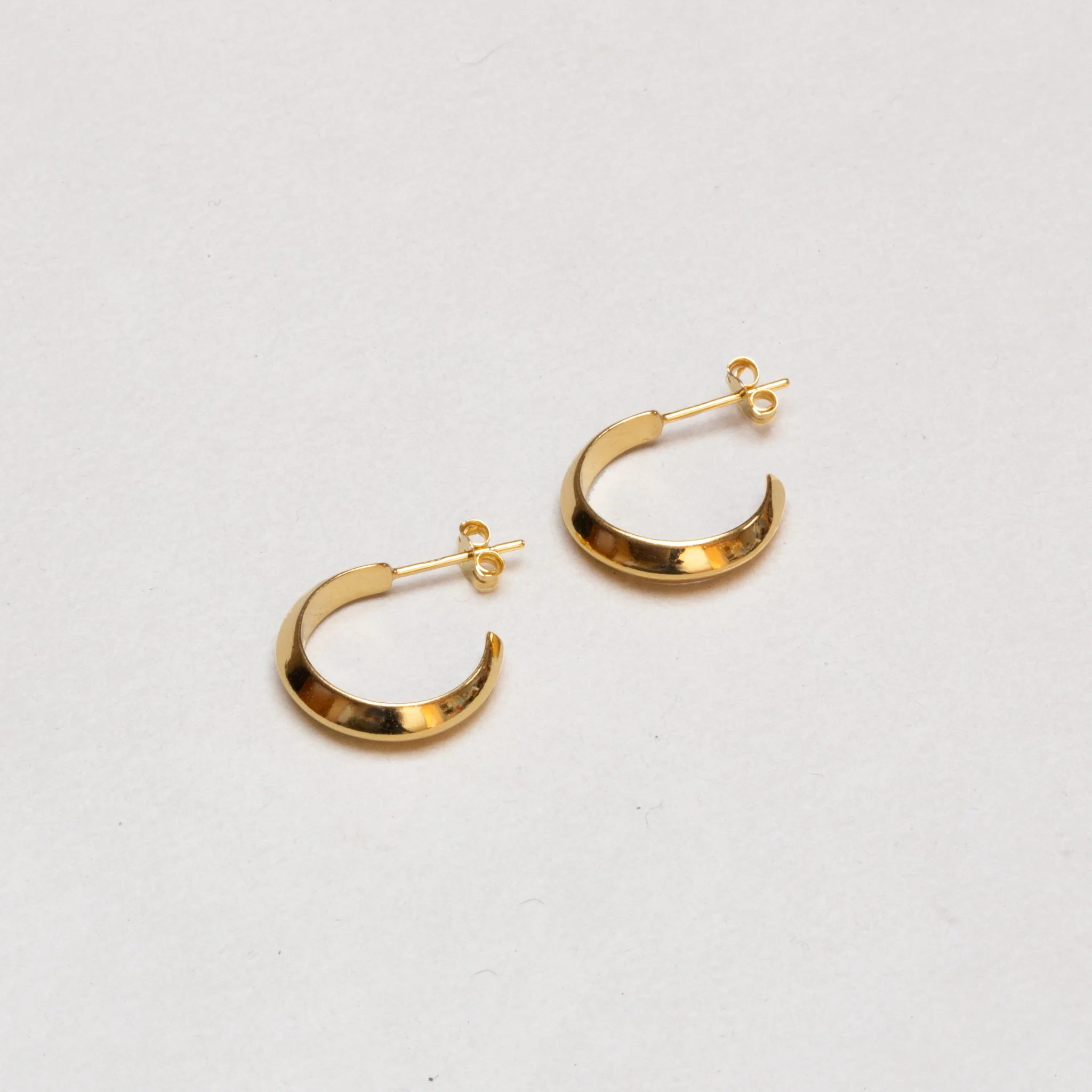 Gold-plated Open Hoop Earrings