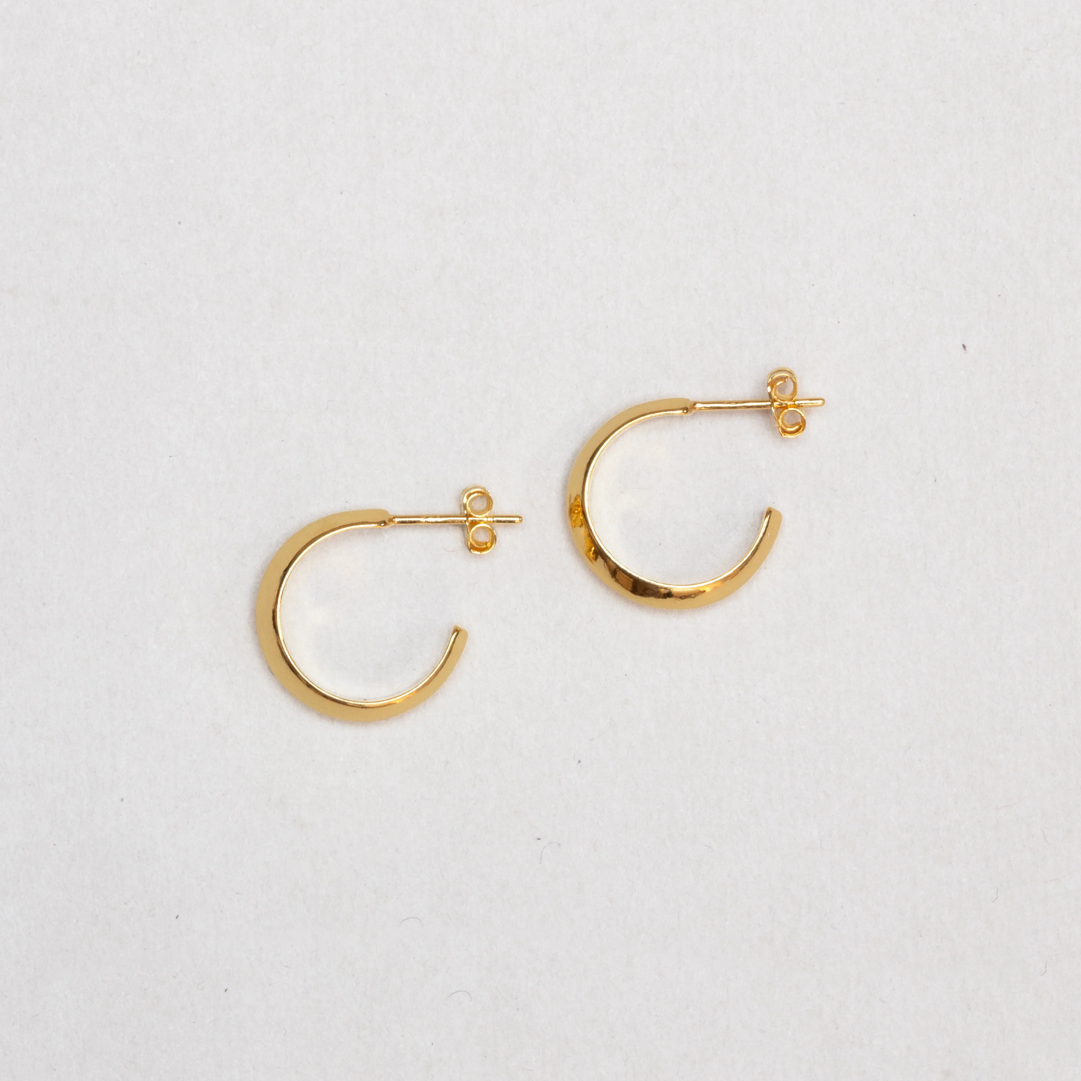 Gold-plated Open Hoop Earrings - Image 2