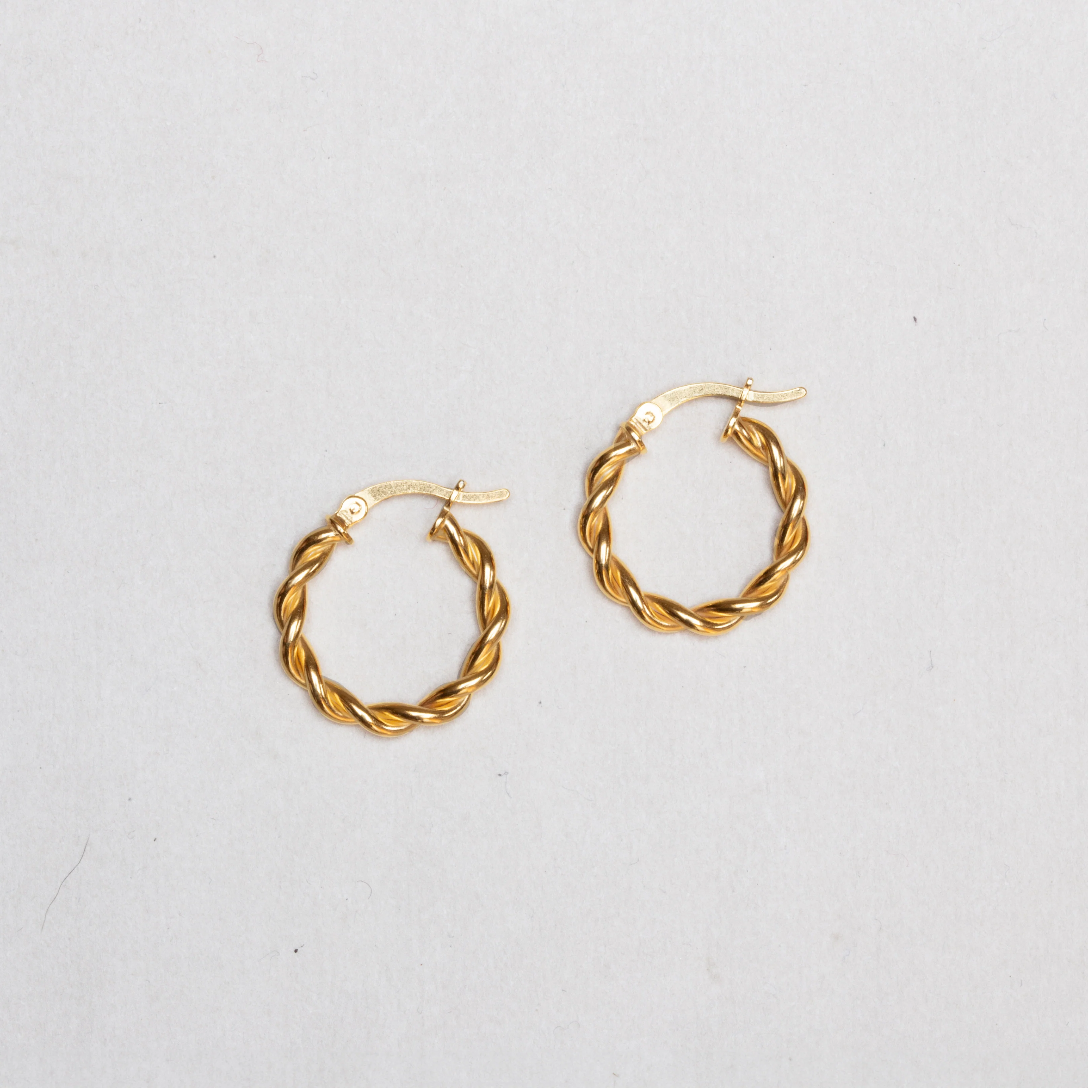 Twisted Gold-plated Hoop Earrings - Image 2