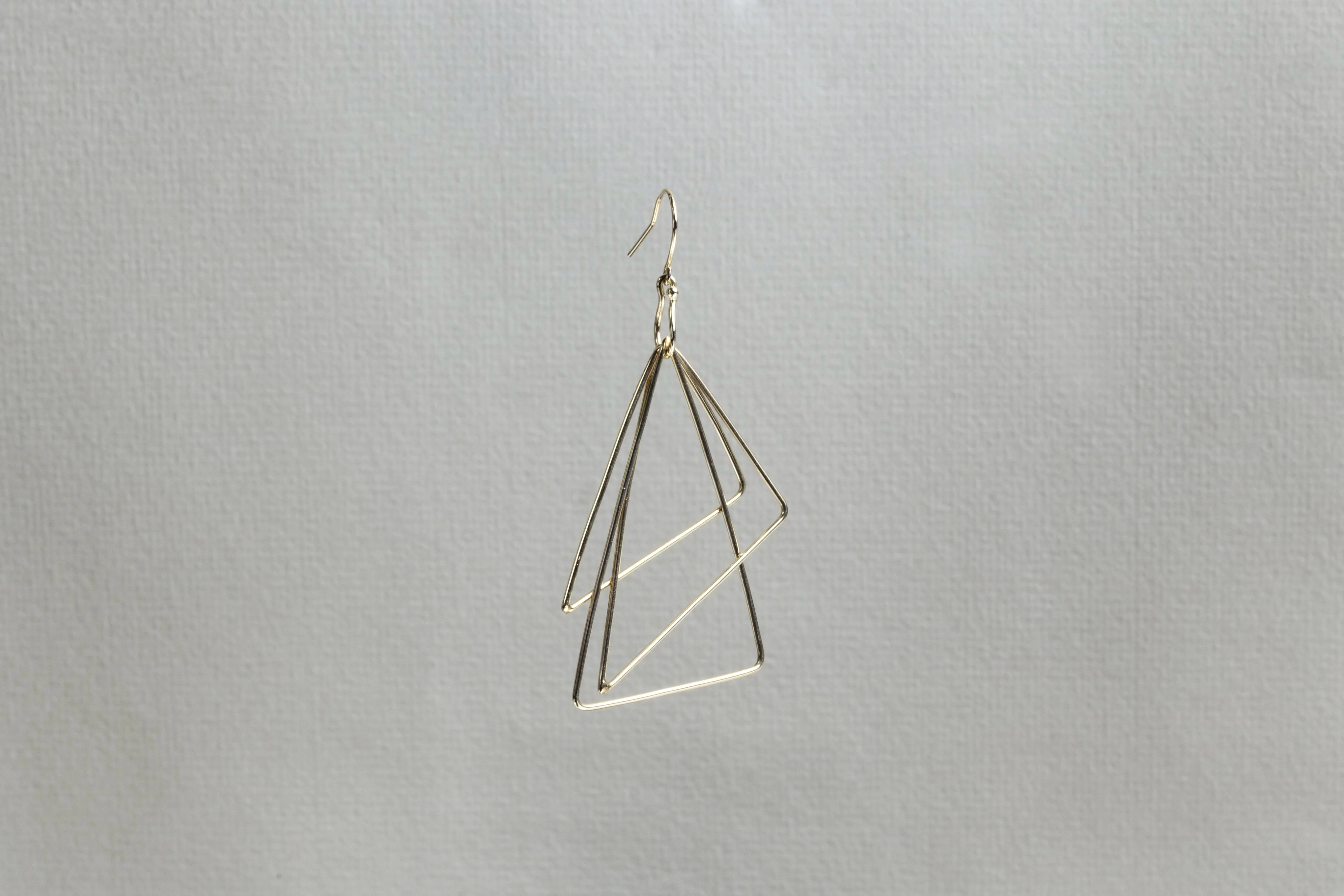 Gold Triangle Earring - Image 2