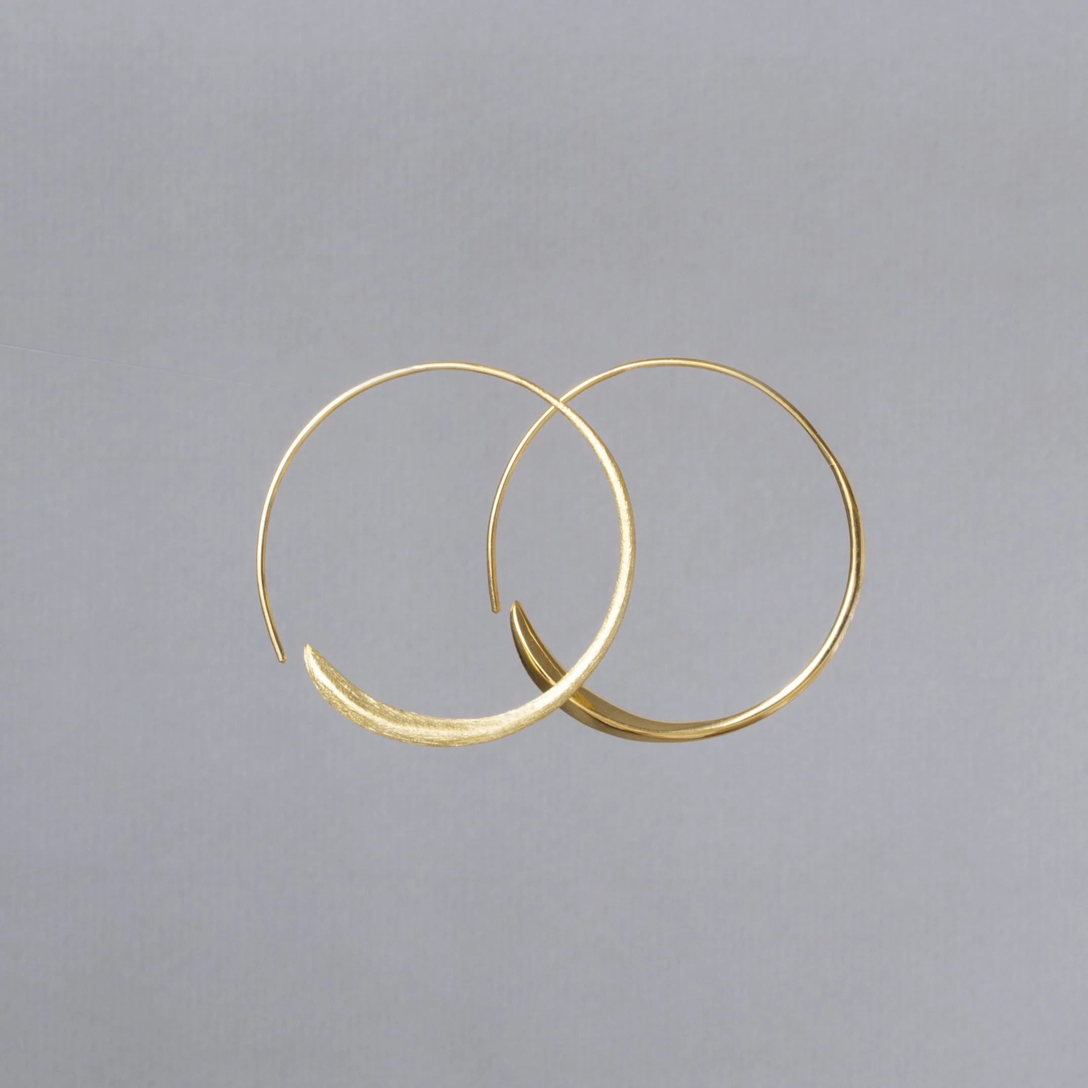 Gold Wrap Over Hoop Earrings - Image 3