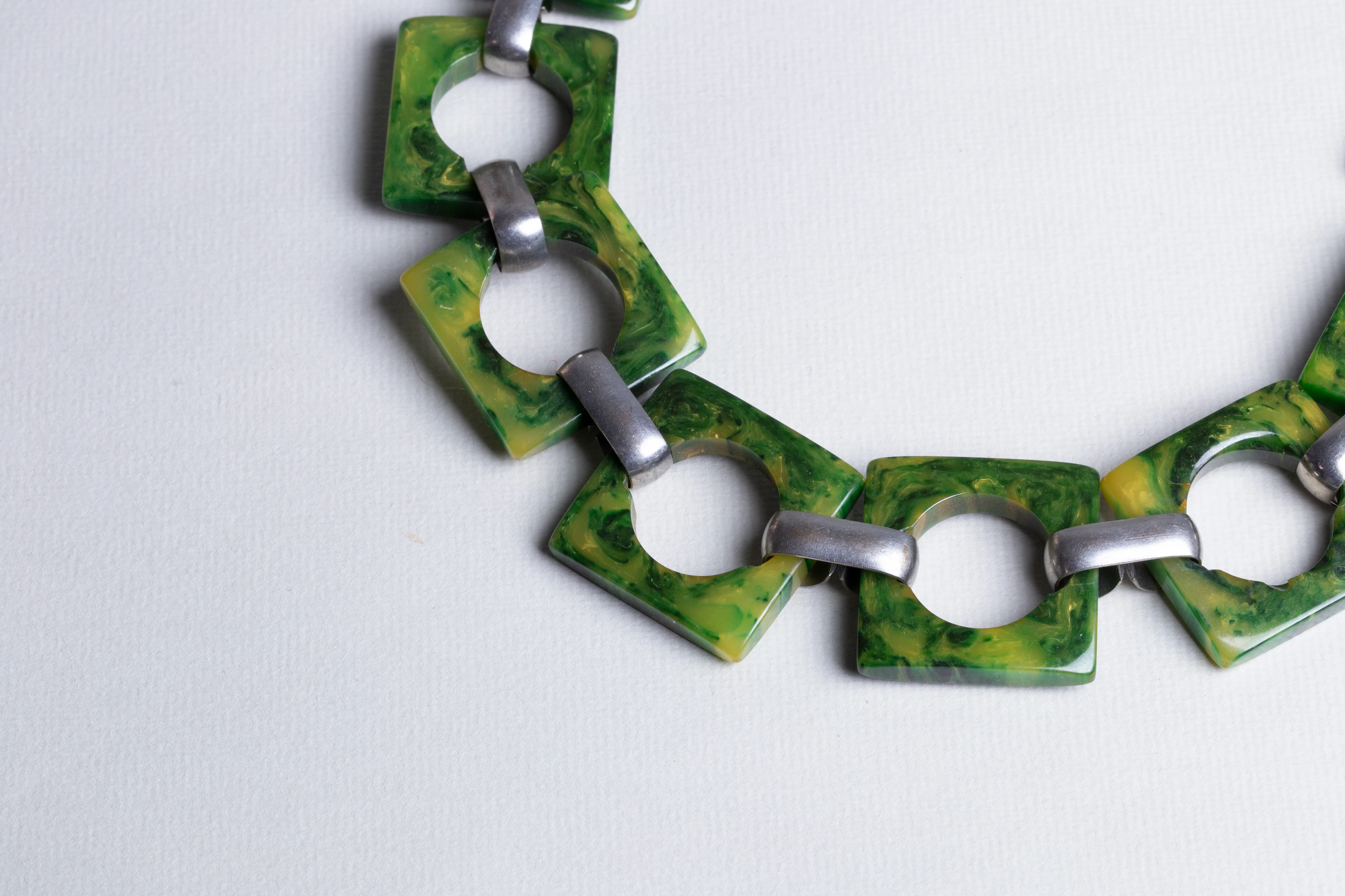 Vintage Green Belt Necklace - Image 5