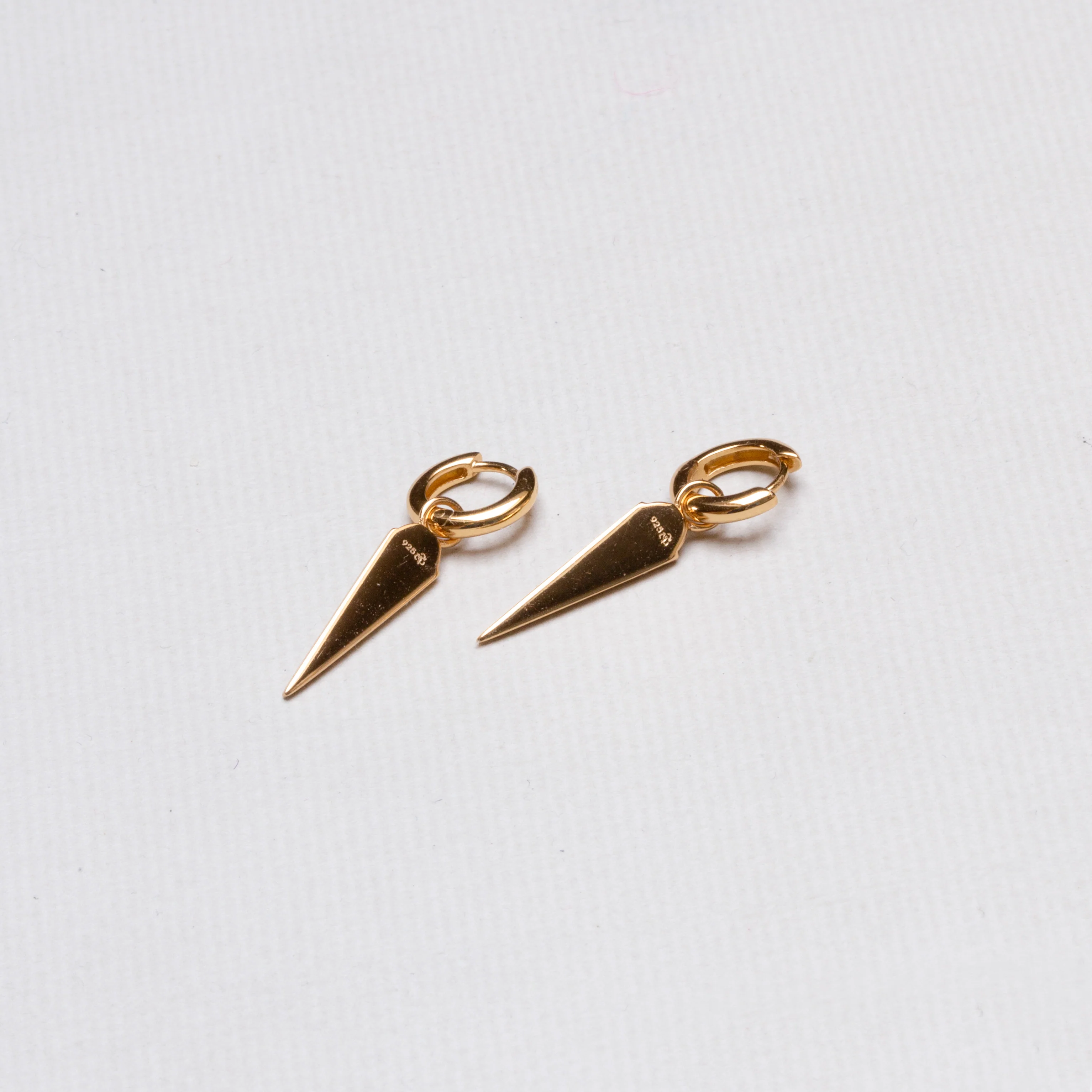 Green Opal Spike Charm Hoop Earrings - Image 2