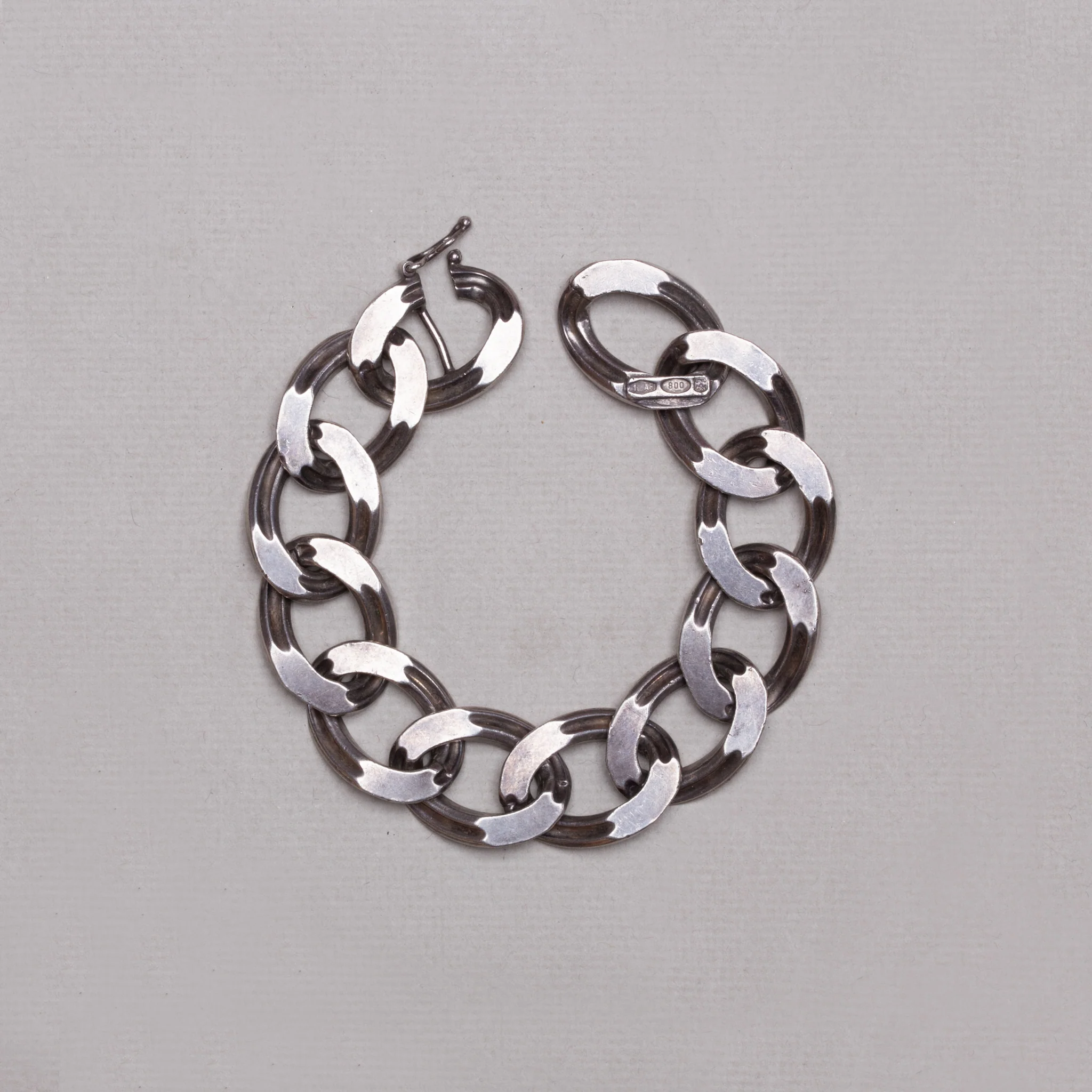 Vintage Chunky Silver Chain Bracelet - Image 2
