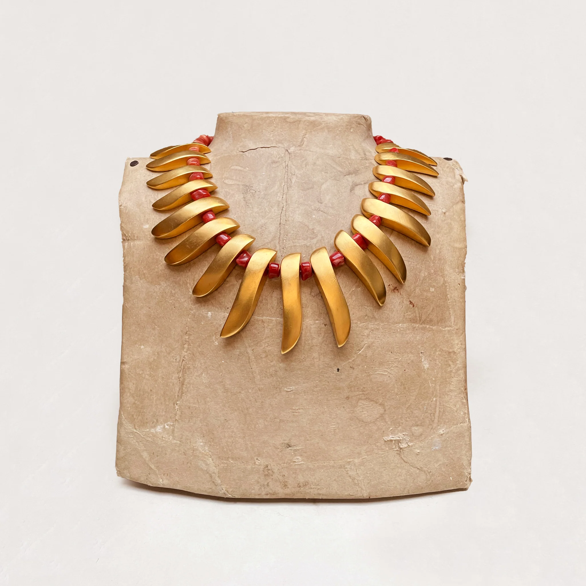 KJL Gold-Tone Spike Necklace with Red Beads - Image 2