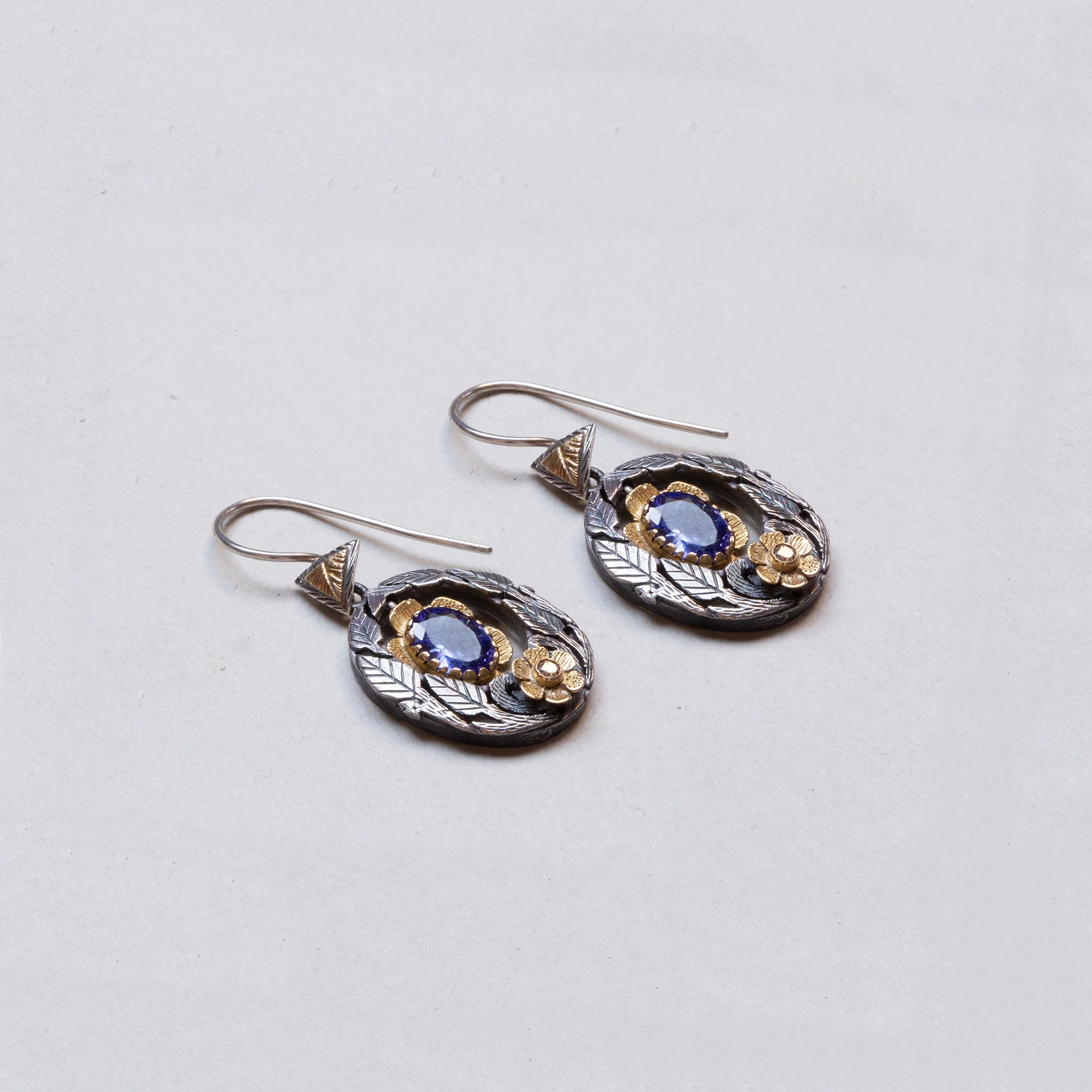 Tanzanite and Diamond Earrings - Image 4