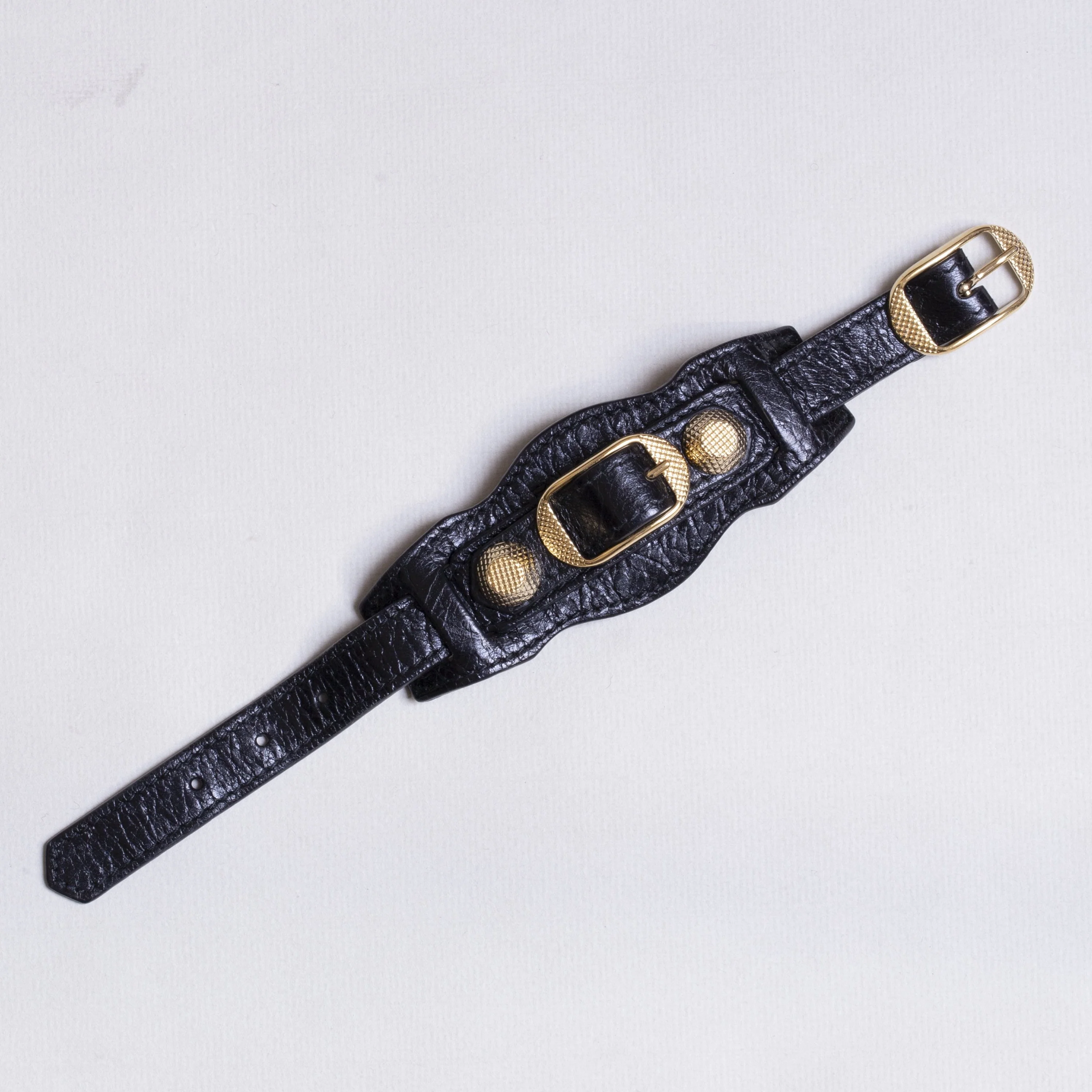 Leather Giant Stud Bracelet - Image 3
