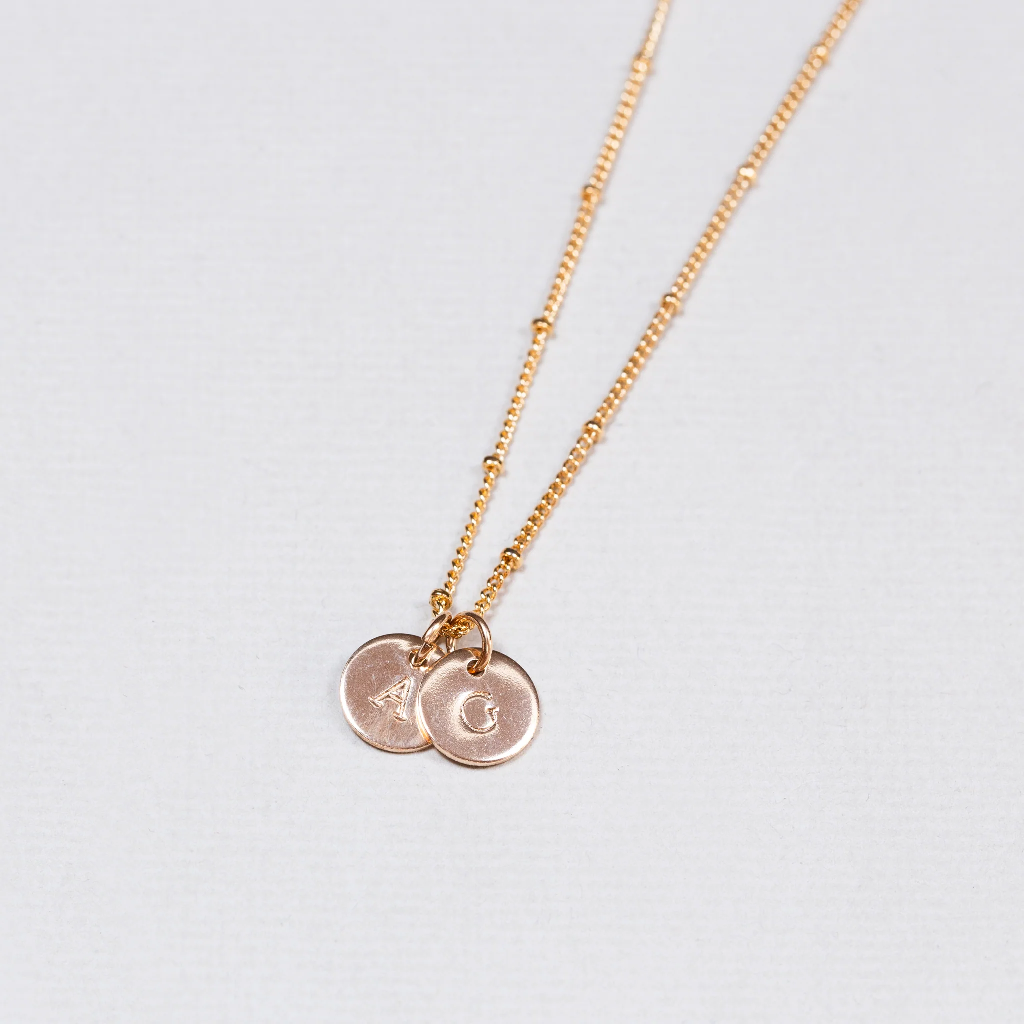 Vintage Letter Pendant Charm Necklace - Image 2
