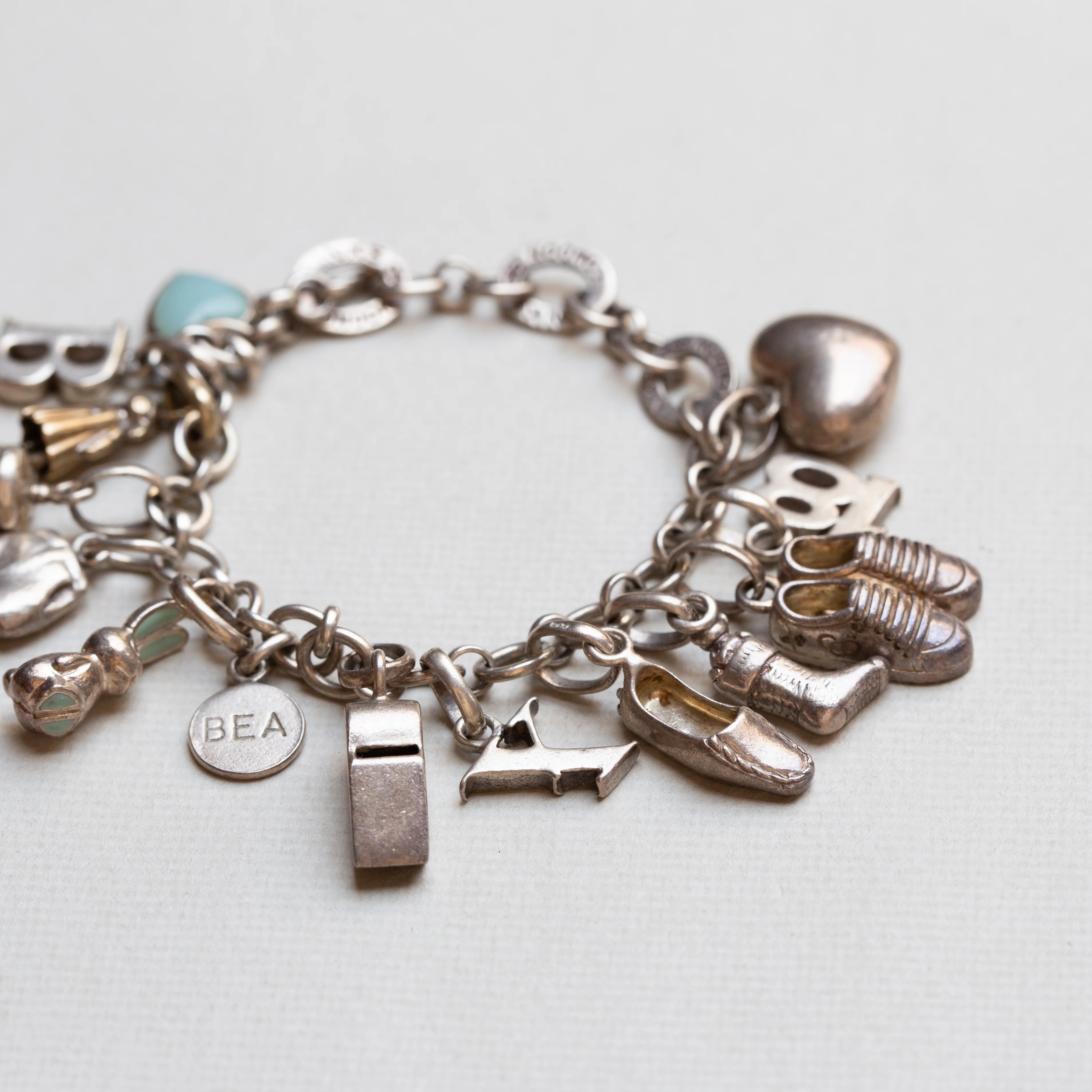Vintage Links of London Sterling Silver Chain Bracelet with Charms - Image 3