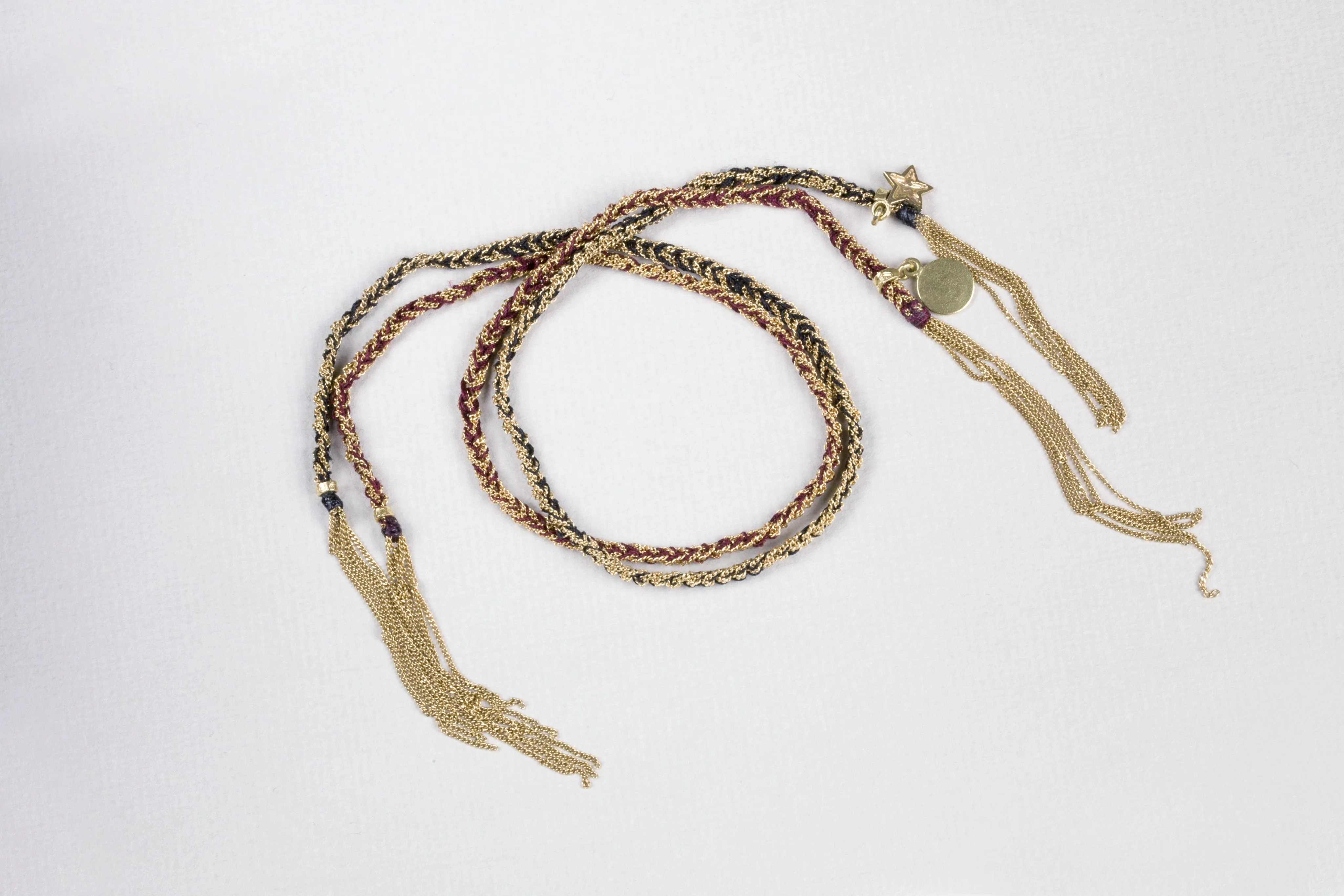 Love Lucky 18ct Gold and Silk Bracelet - Image 3