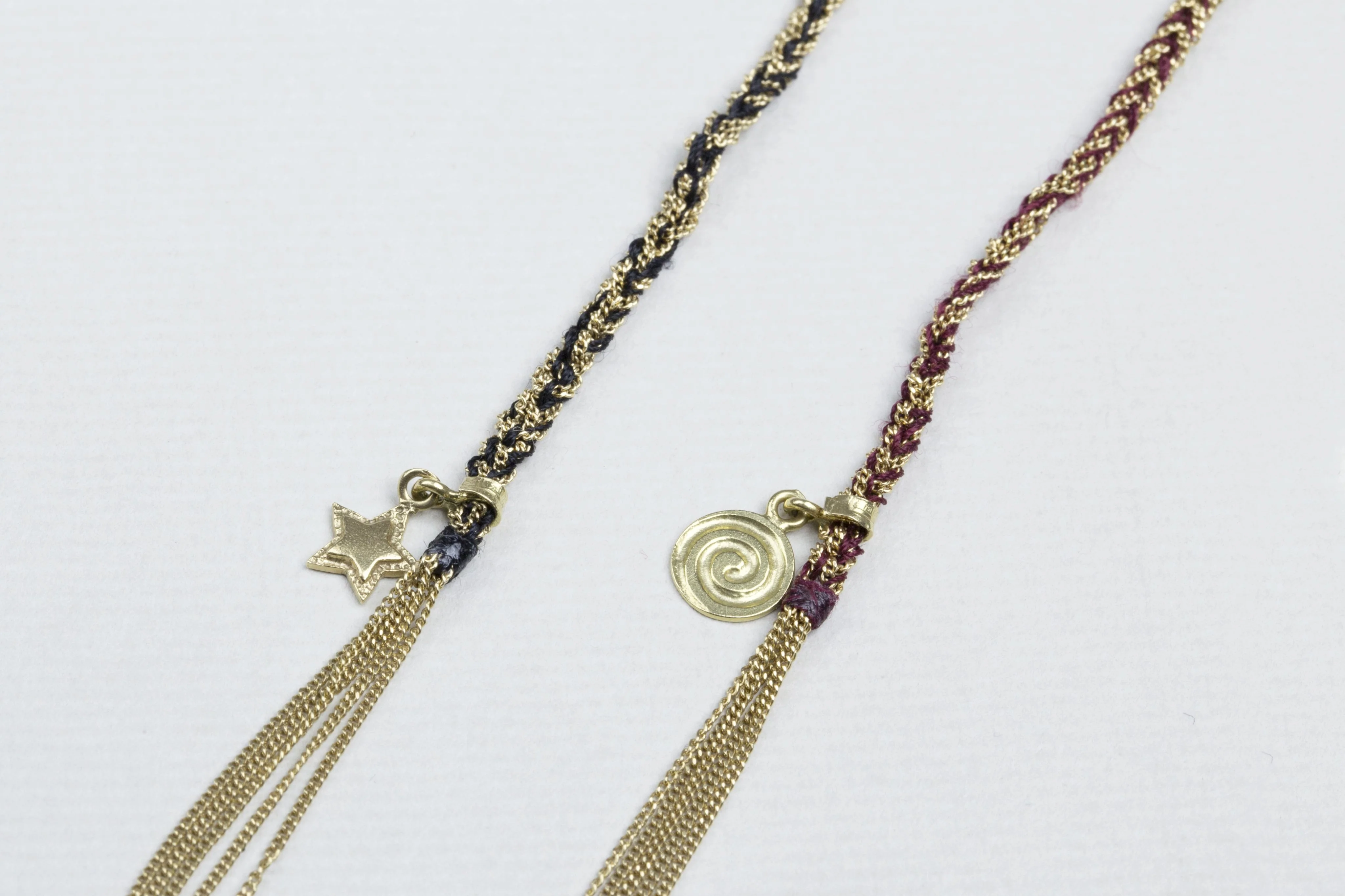 Love Lucky 18ct Gold and Silk Bracelet - Image 4