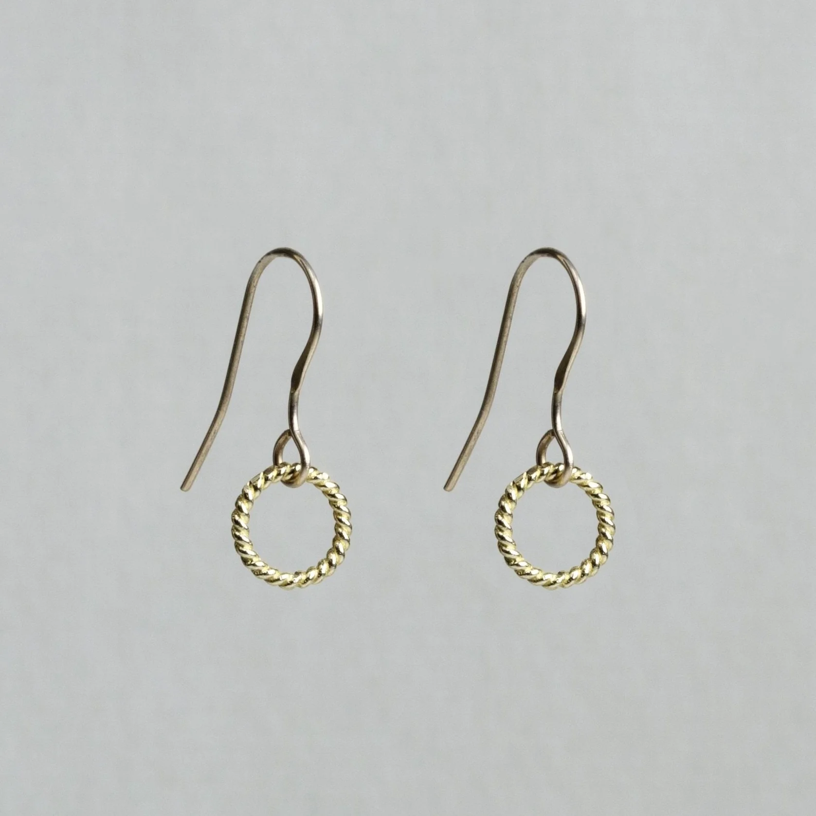 Mini Twist Gold Ring Earrings