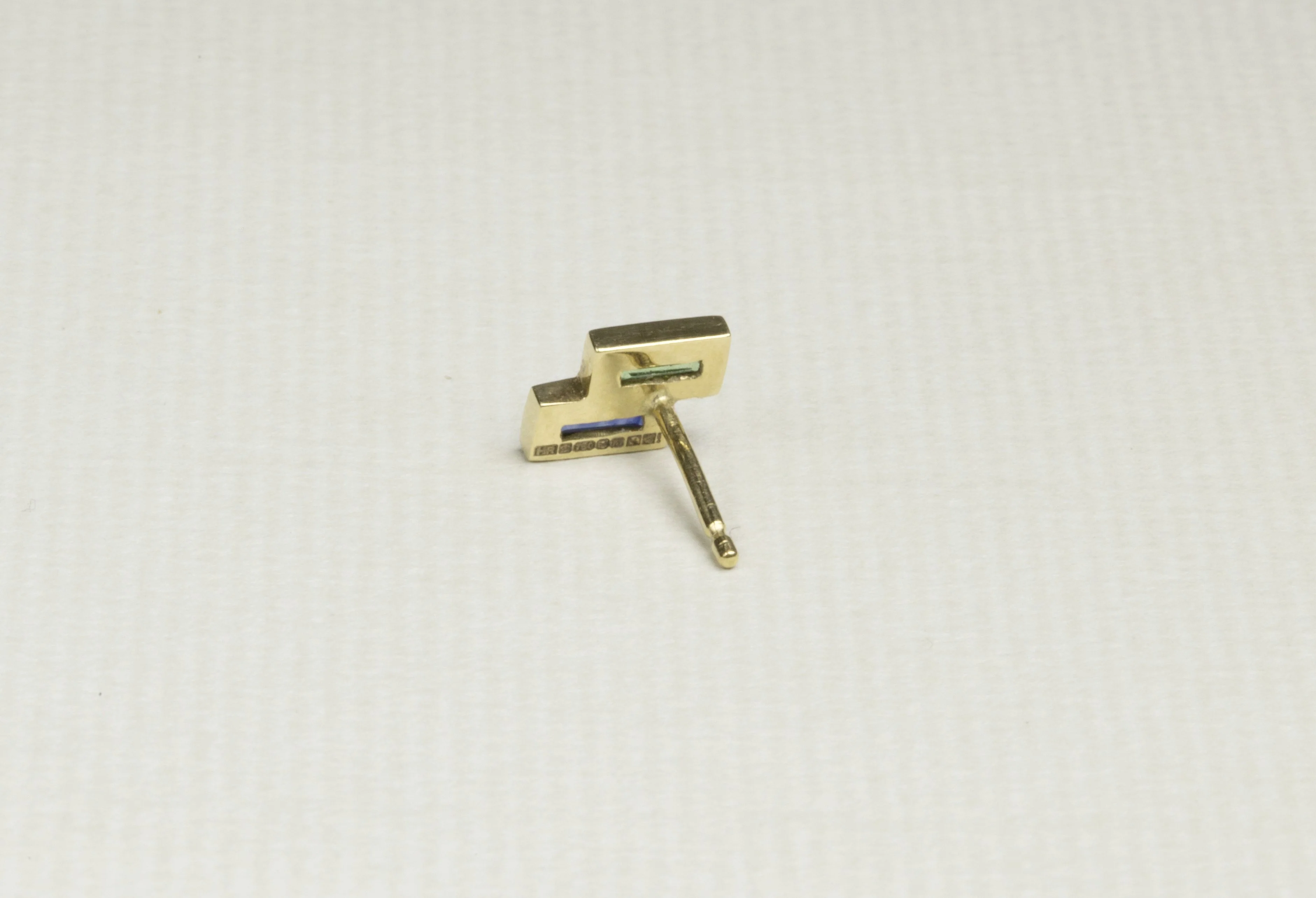 Mixed Sapphire Baguette Studs - Image 5