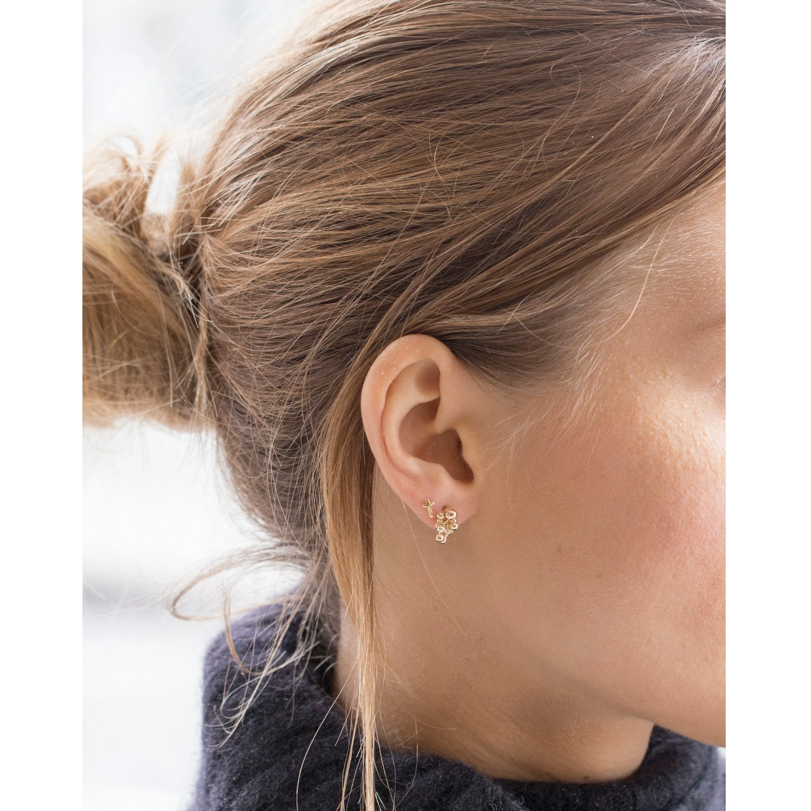 Molecule Droplet Stud Earrings - Image 2