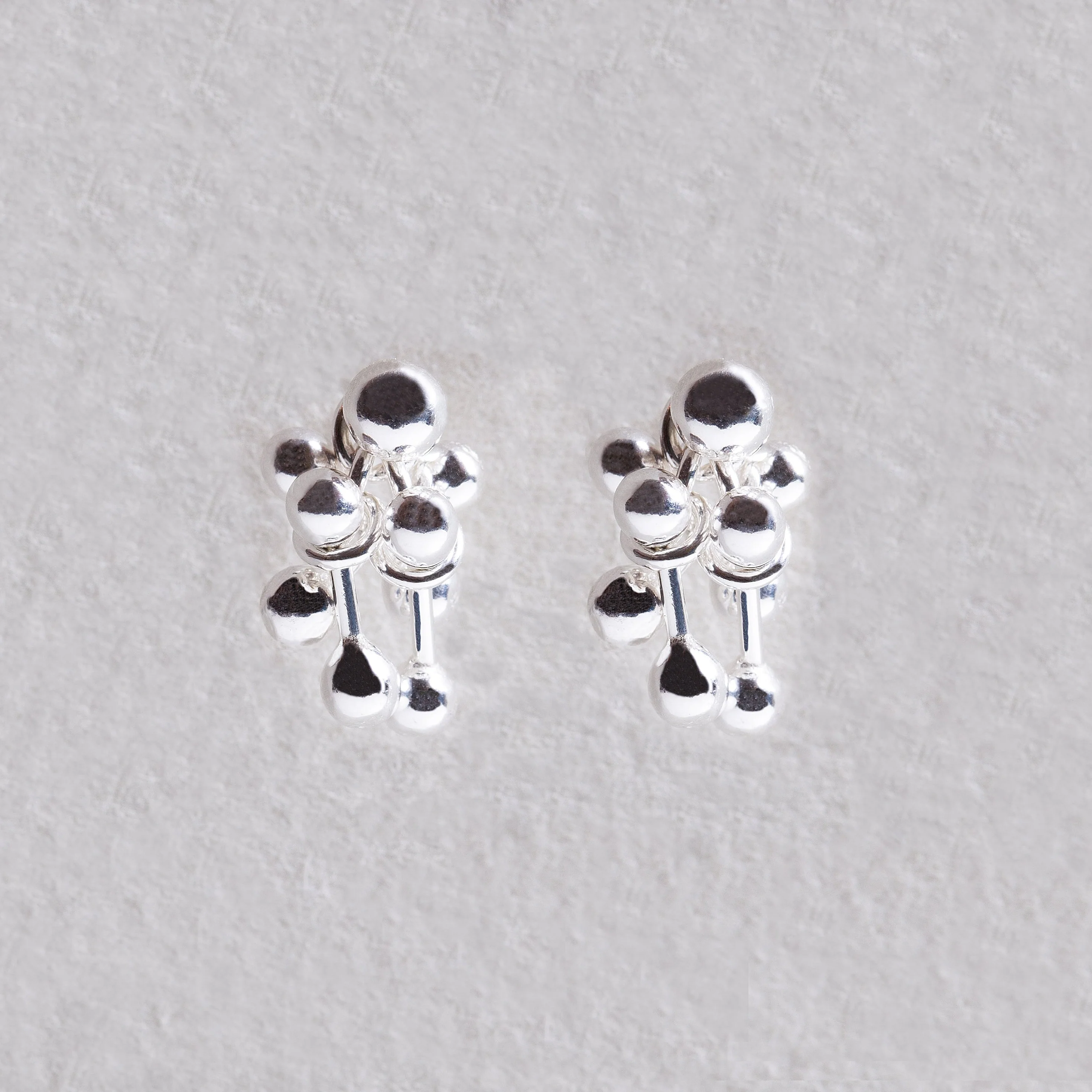 Molecule Droplet Stud Earrings - Image 3
