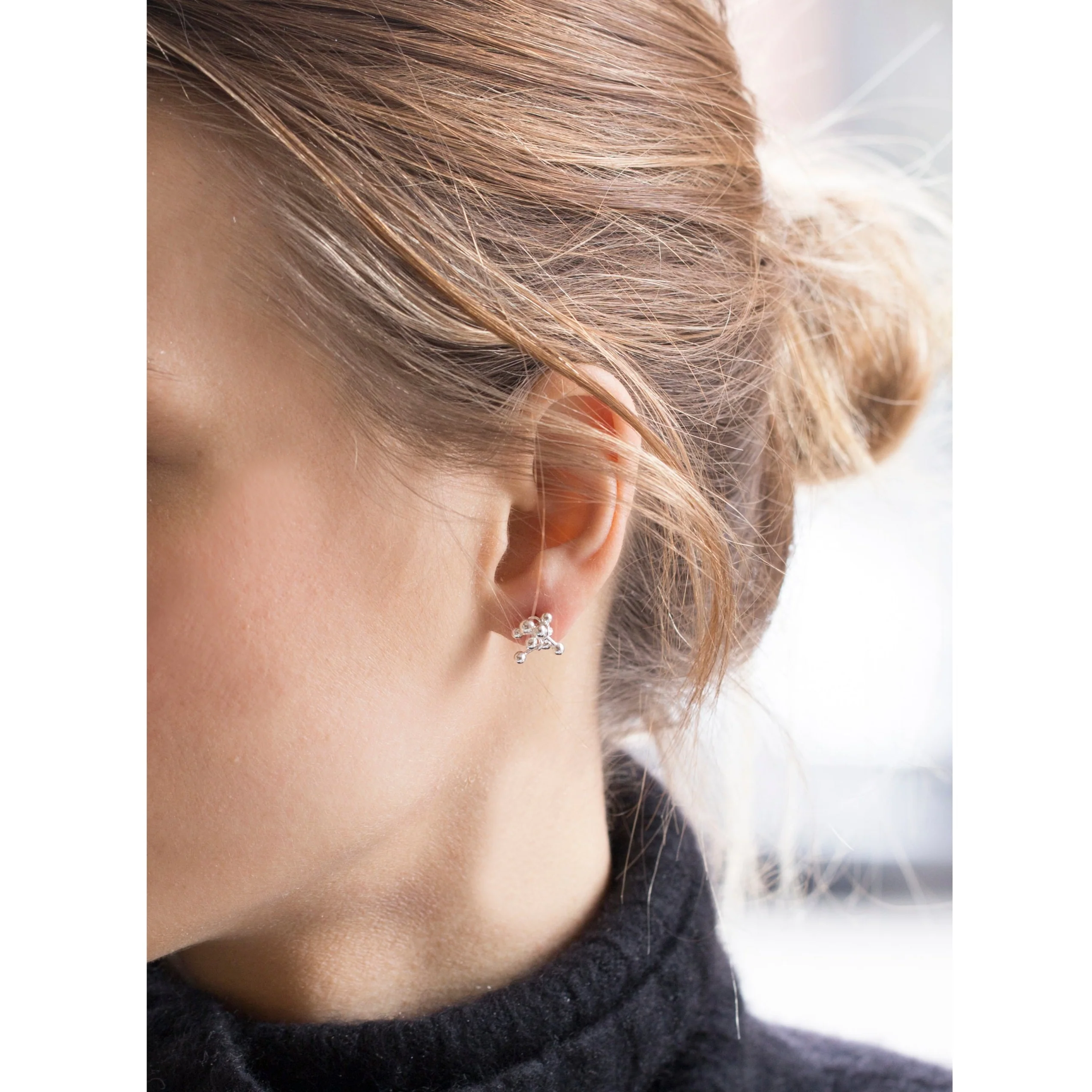 Molecule Droplet Stud Earrings - Image 4