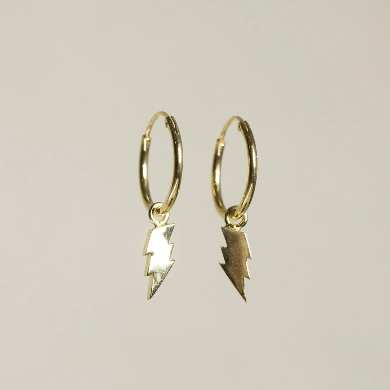 Moon Charm Hoop Earrings - Image 2