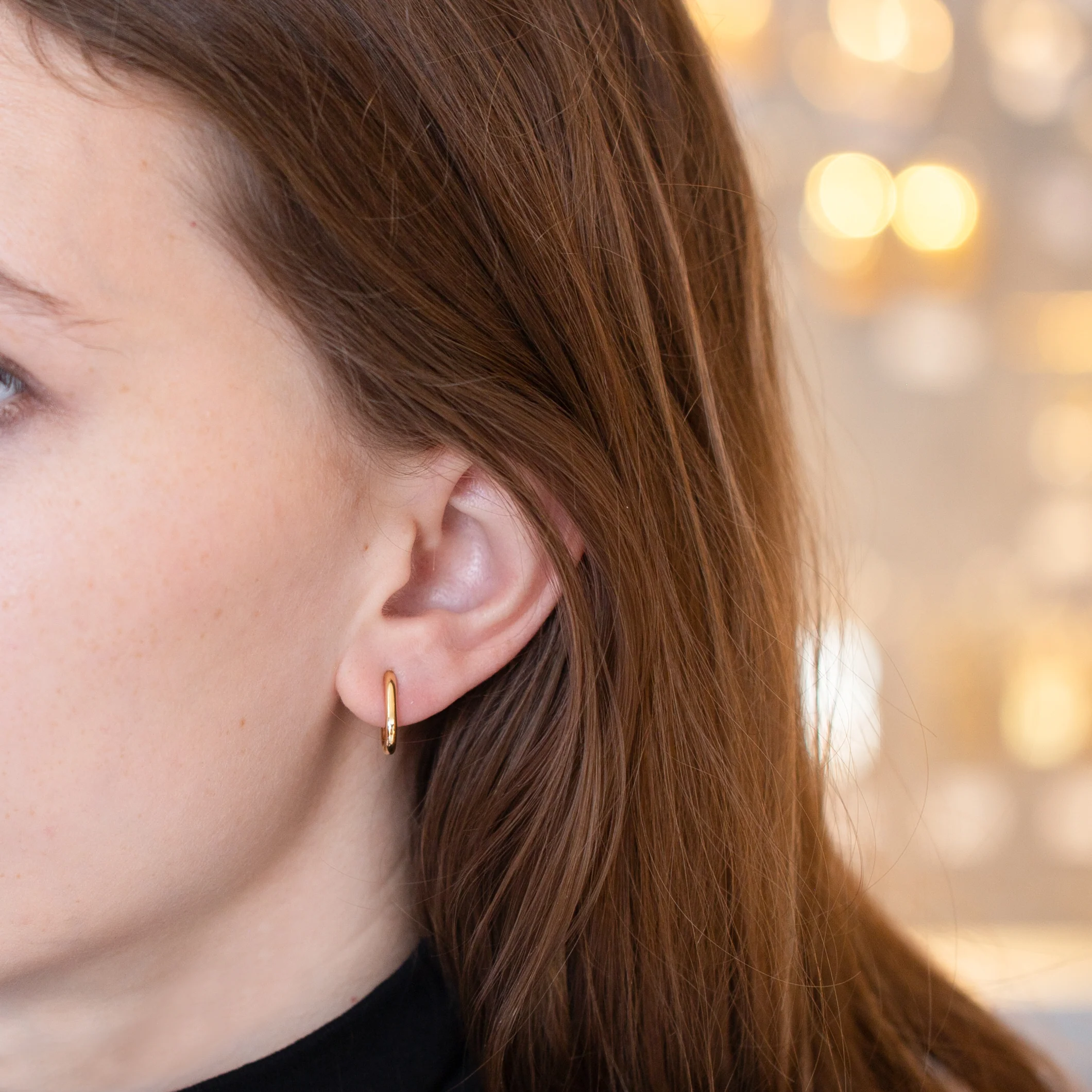 Oval Hoop Earrings - Image 3