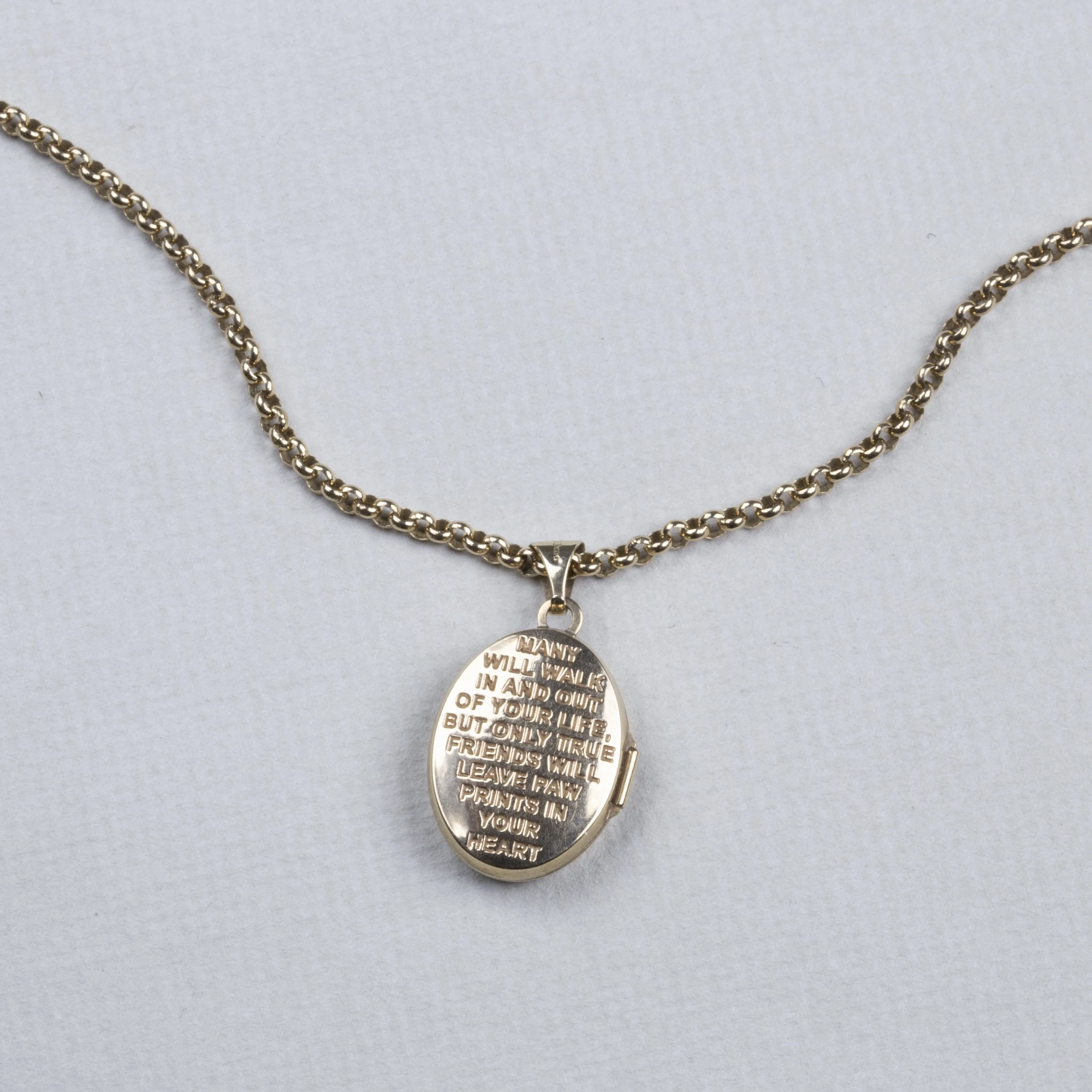 9ct Gold Paw Prints Pendant Necklace - Image 4