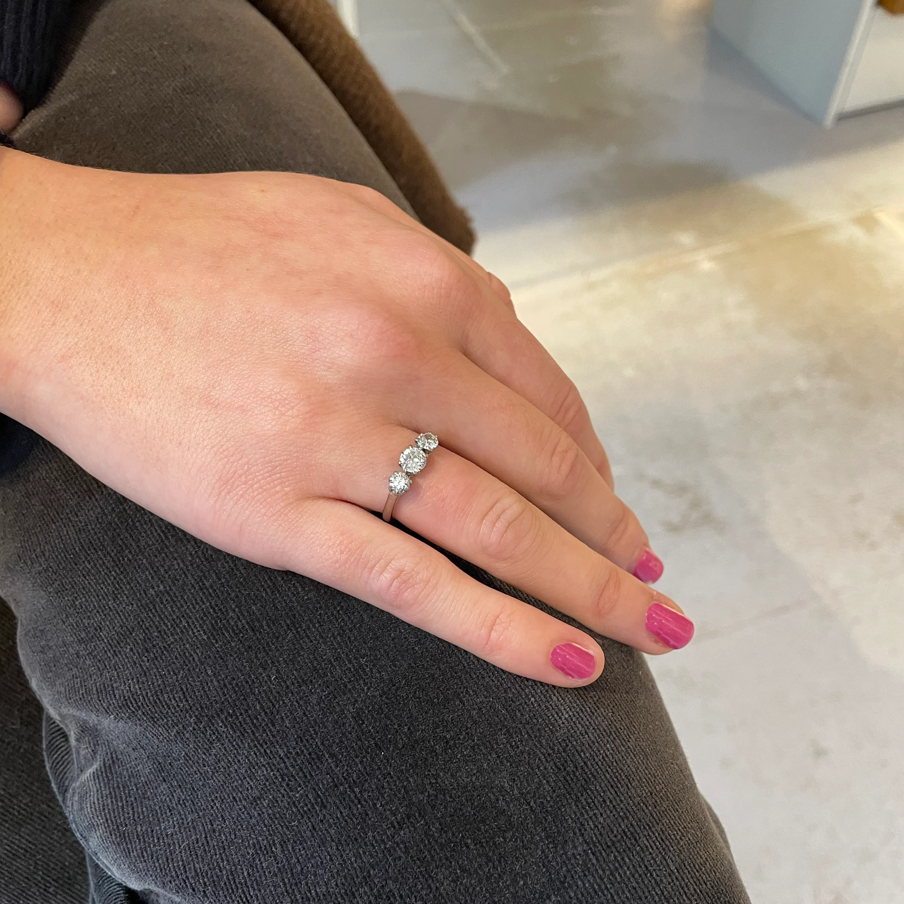Platinum Diamond Engagement Ring - Image 5
