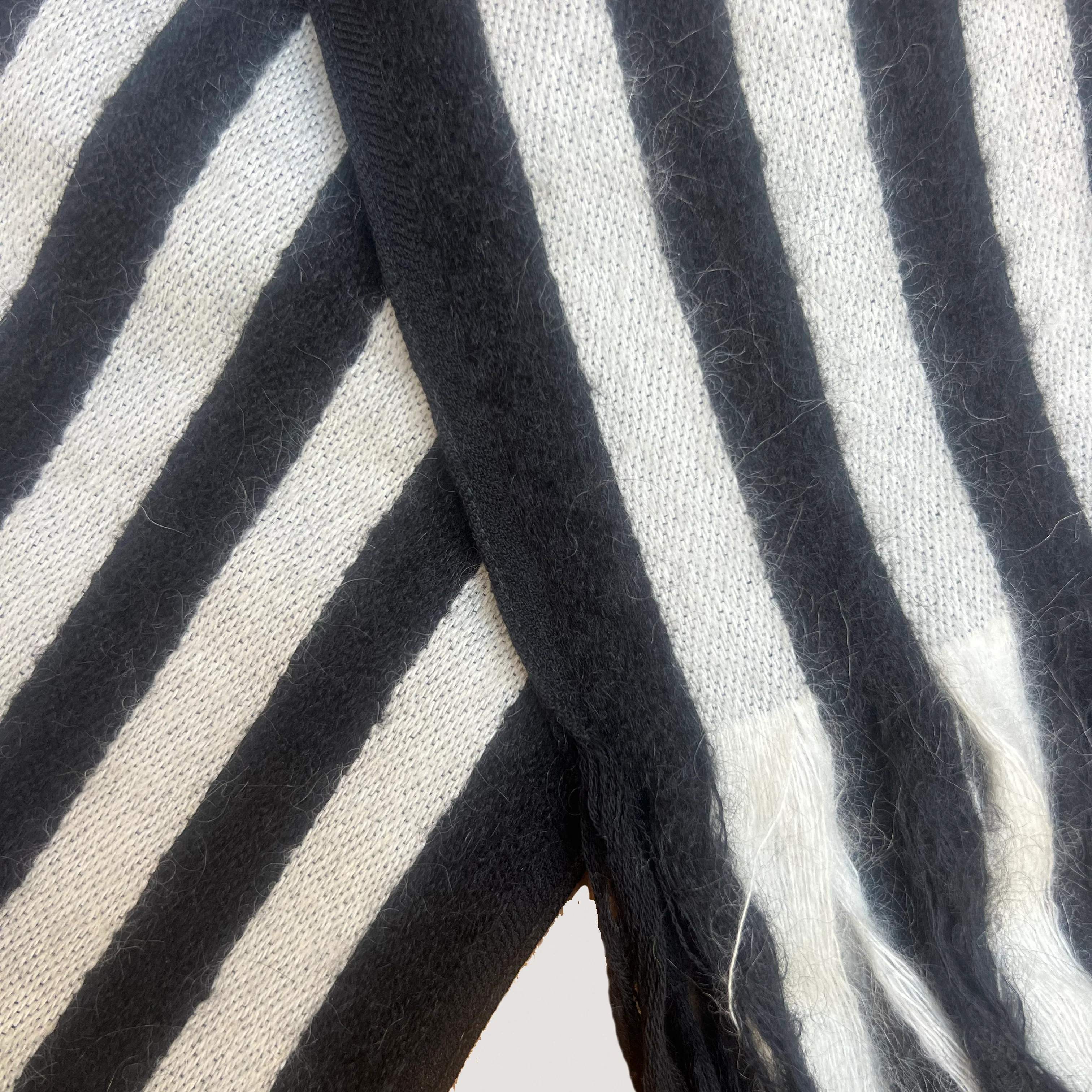 Vintage Saint Laurent Monochrome Wool Scarf - Image 4