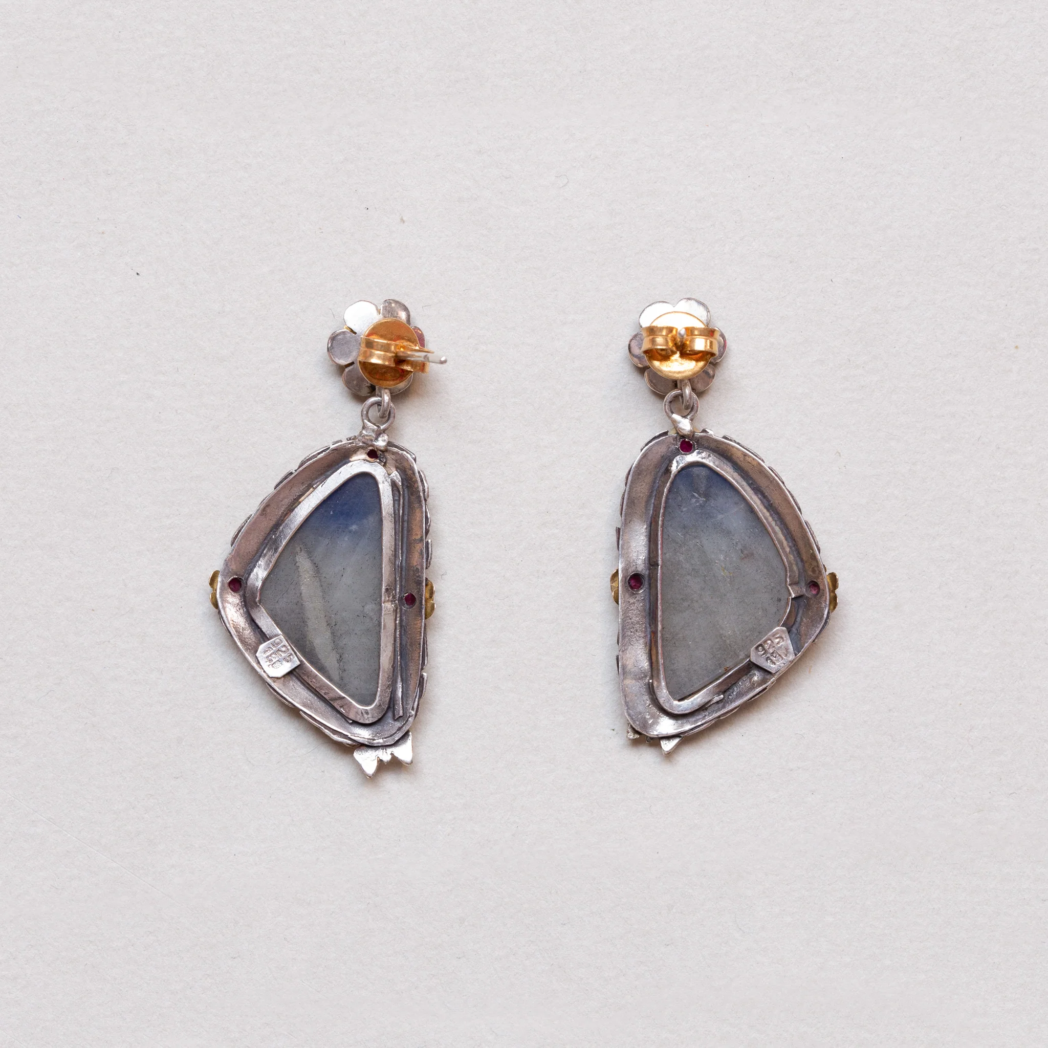 Sapphire Diamond Tourmaline Earrings - Image 4