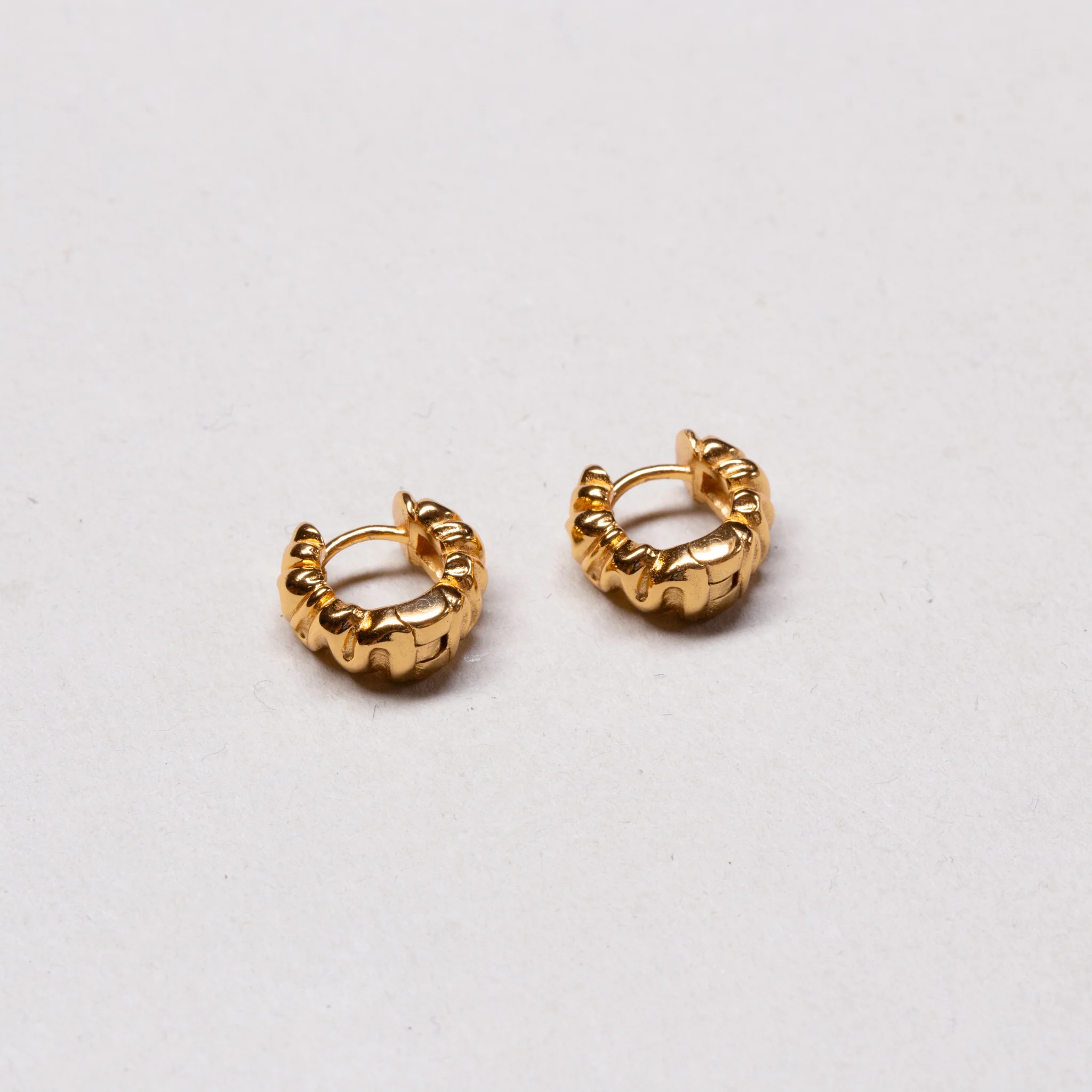 Scrunchie Huggie Hoop Earrings - Image 3