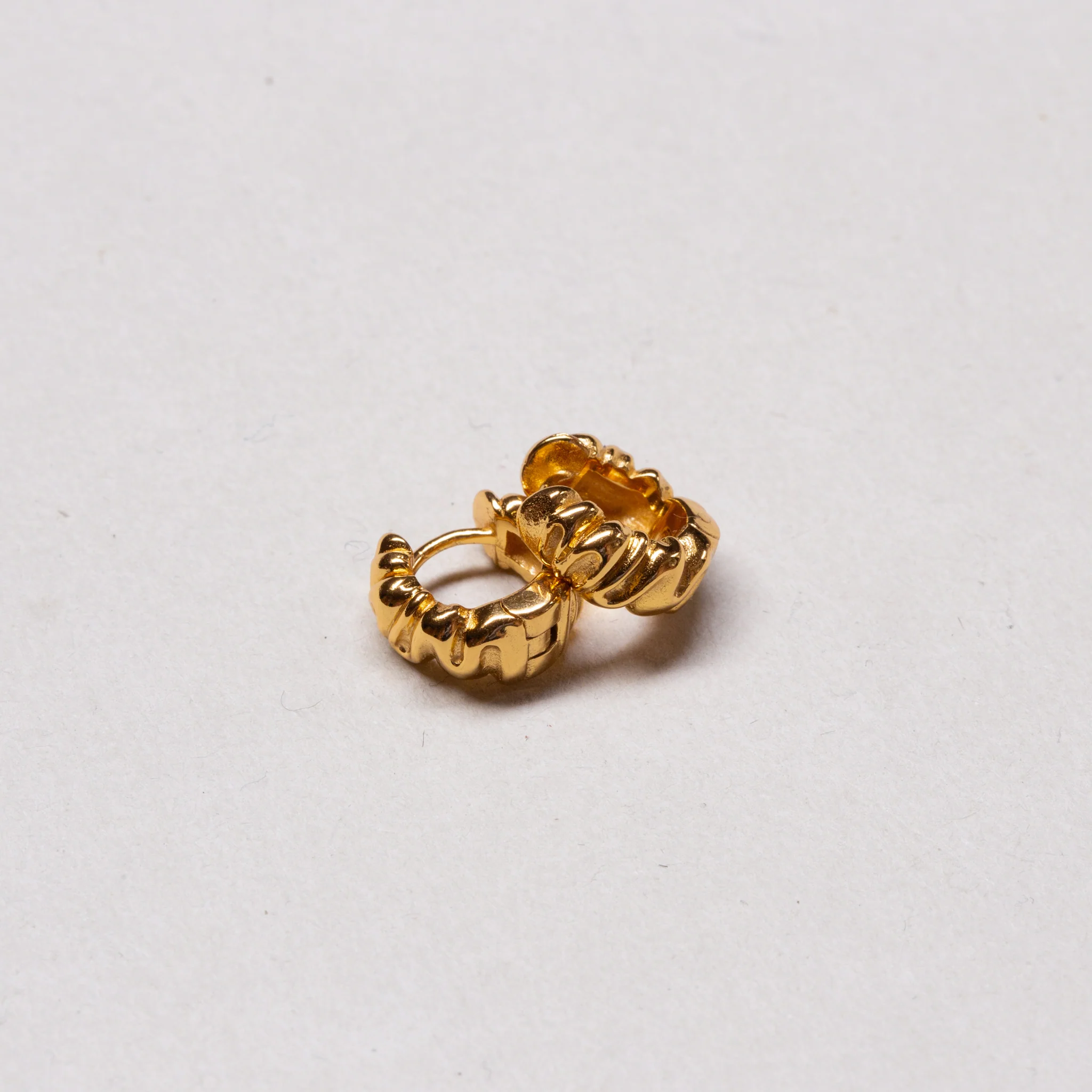 Scrunchie Huggie Hoop Earrings - Image 5