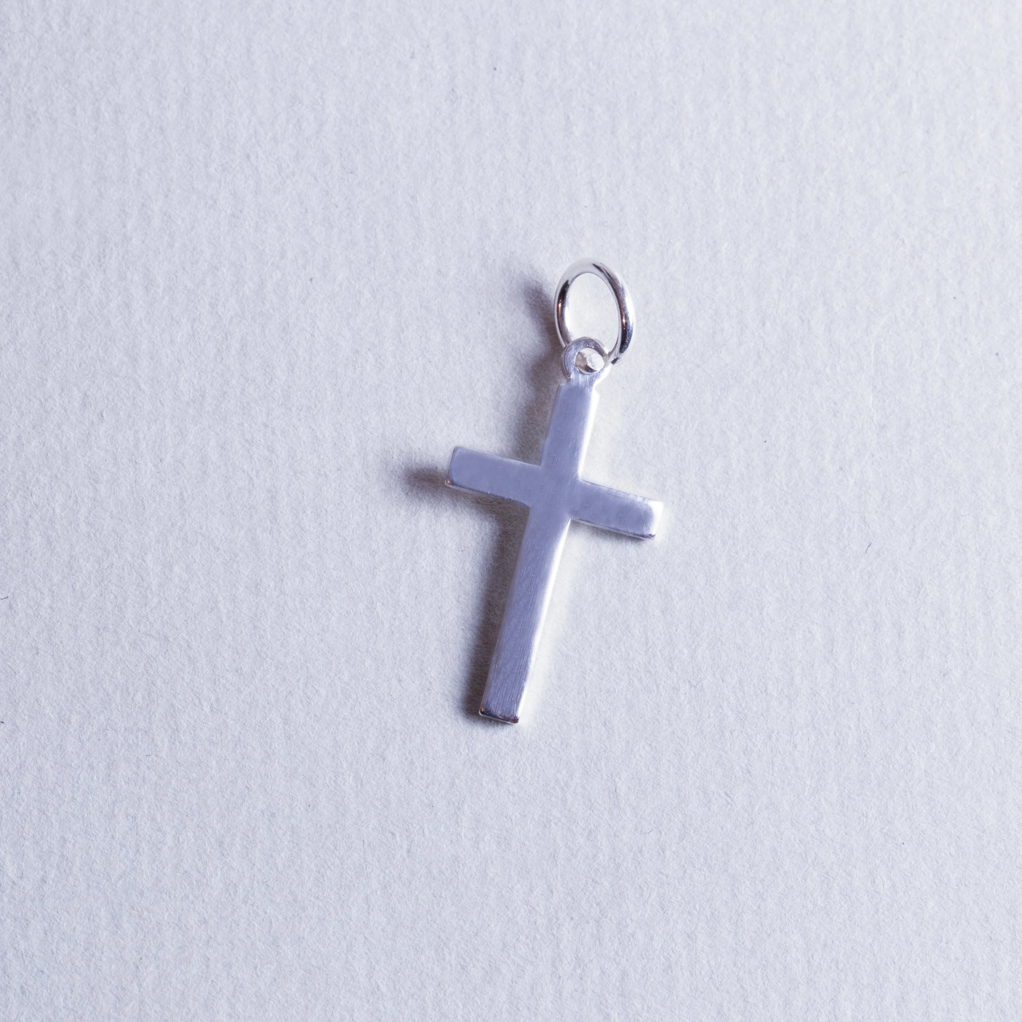 Silver Cross Pendant Charm - Image 2