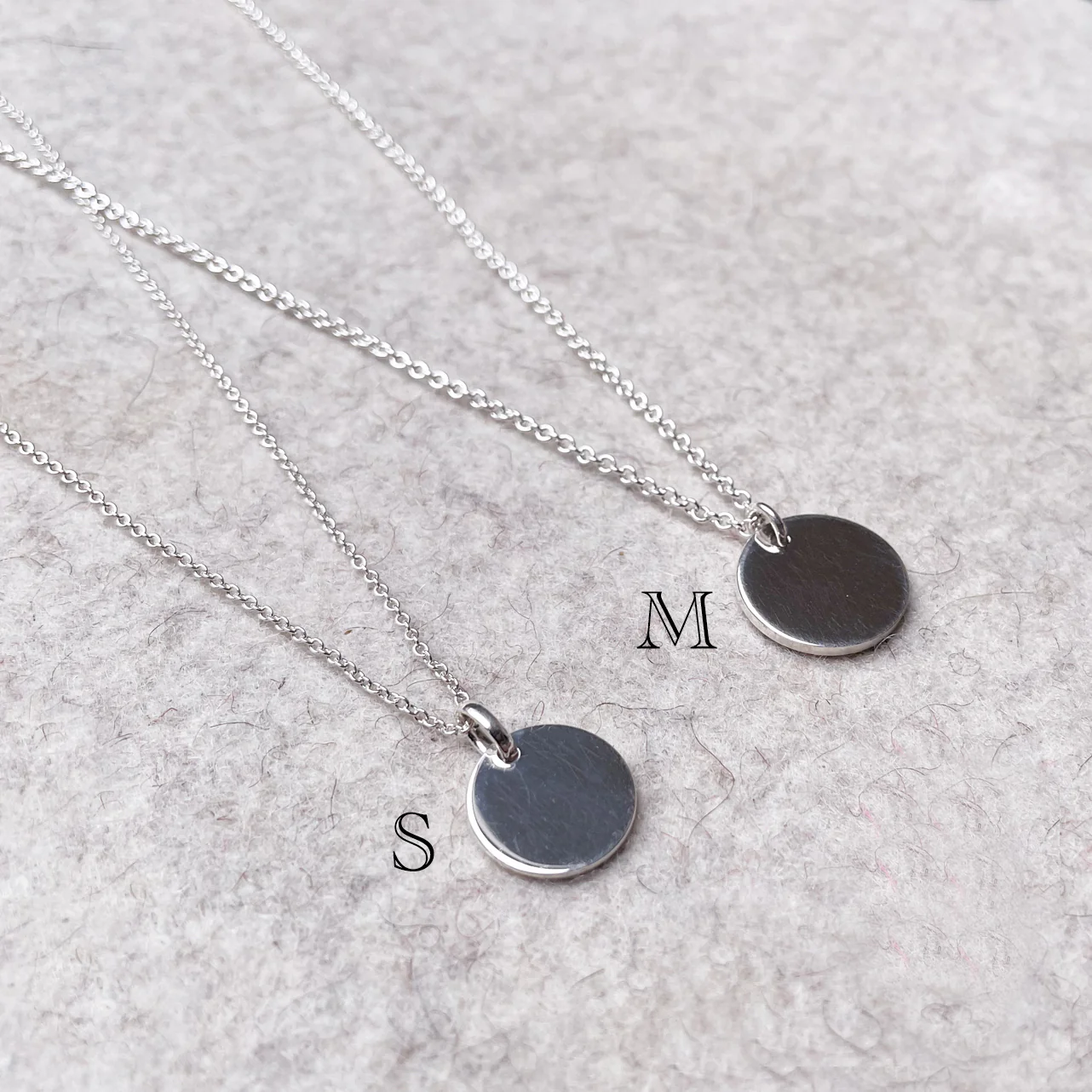Silver Disc Pendant Charms - Image 3