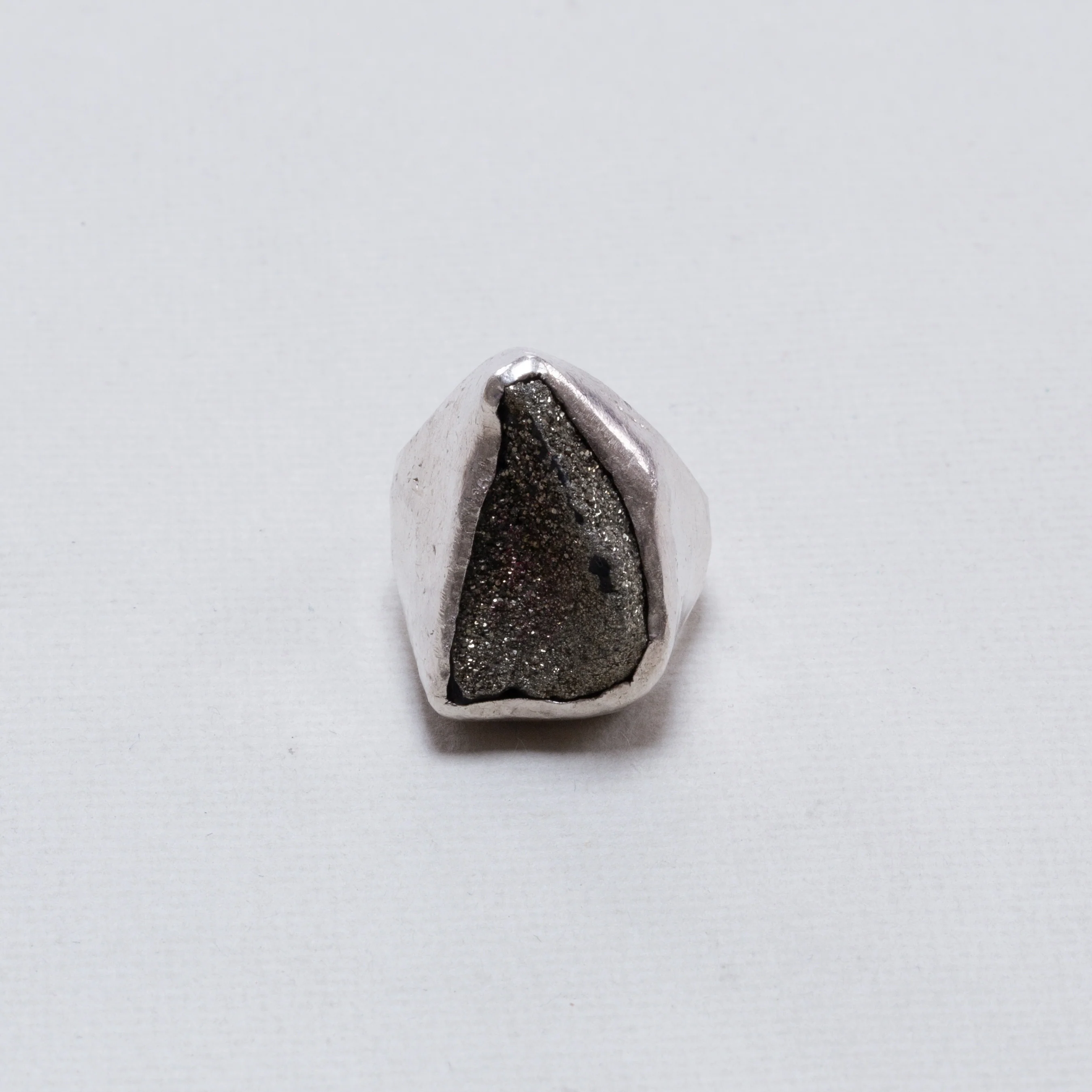 Sterling Silver Ring with Pyrite - Image 2
