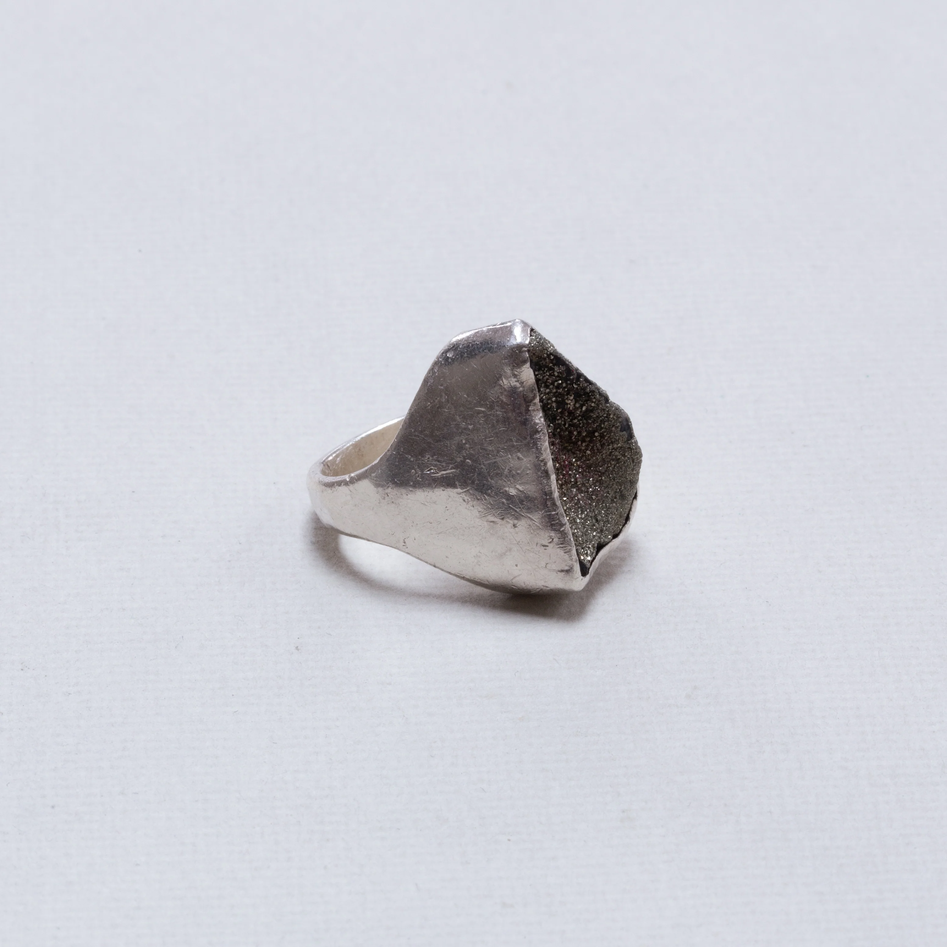 Sterling Silver Ring with Pyrite - Image 3