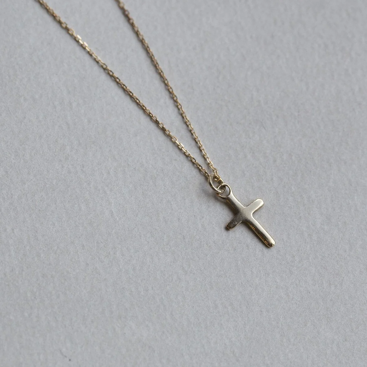 Simple Gold Cross Necklace - Image 3