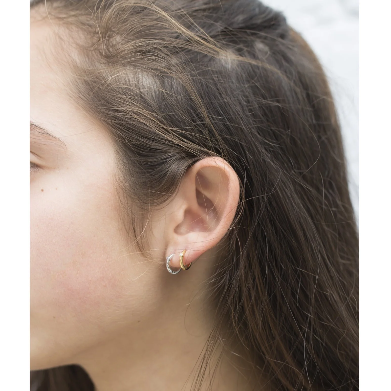 Single Stone Gold Plated Sleepers - Image 2