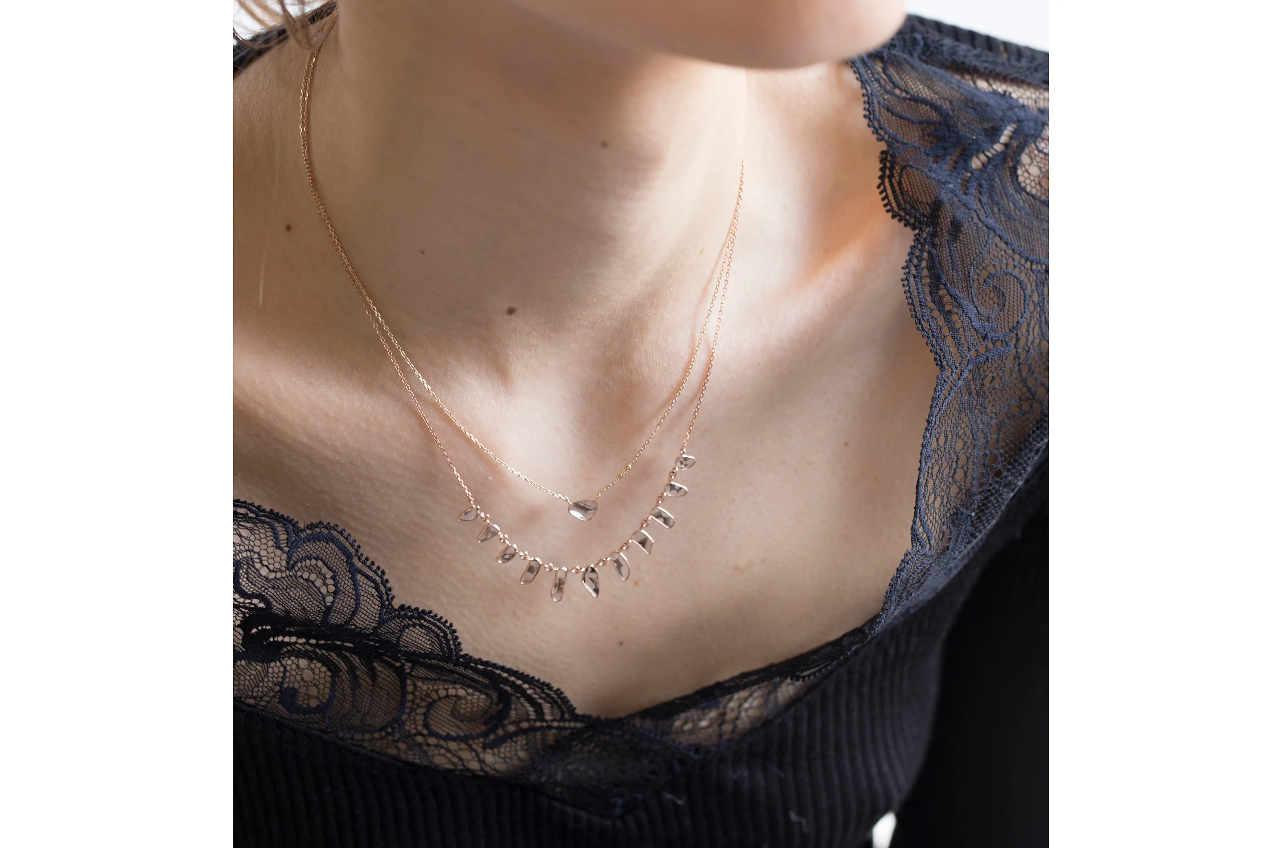 Sliced Diamond Universe Necklace - Image 5