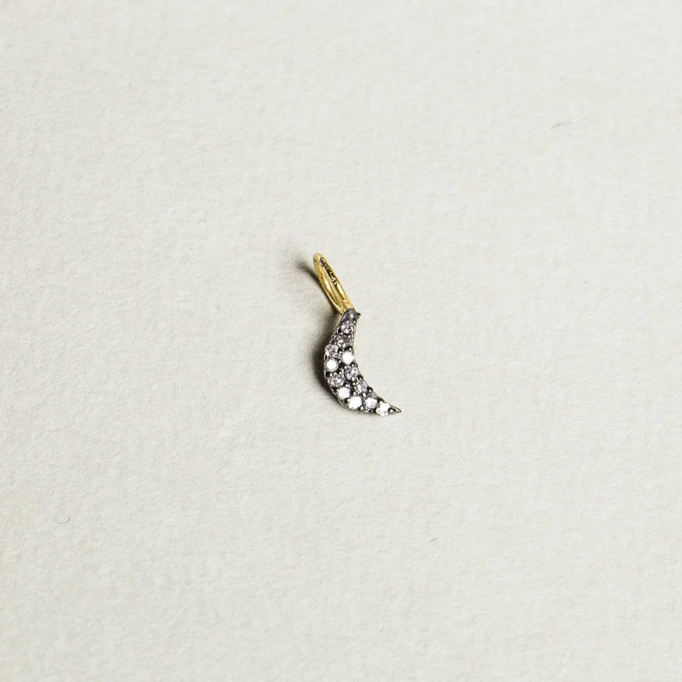 Small Diamond Moon Charm