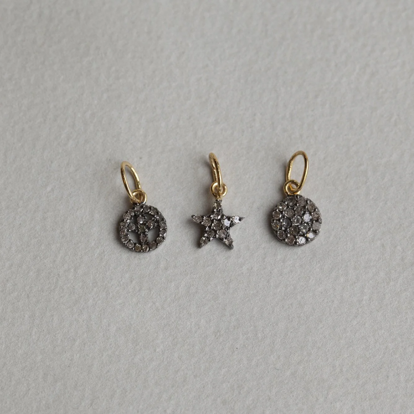Small Diamond Moon Charm - Image 2