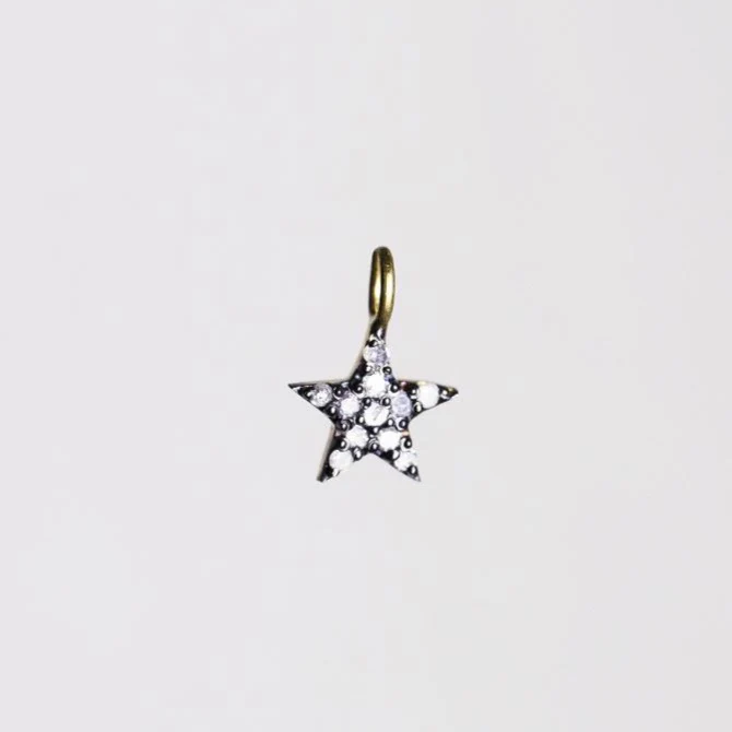 Small Diamond Star Charm Pendant