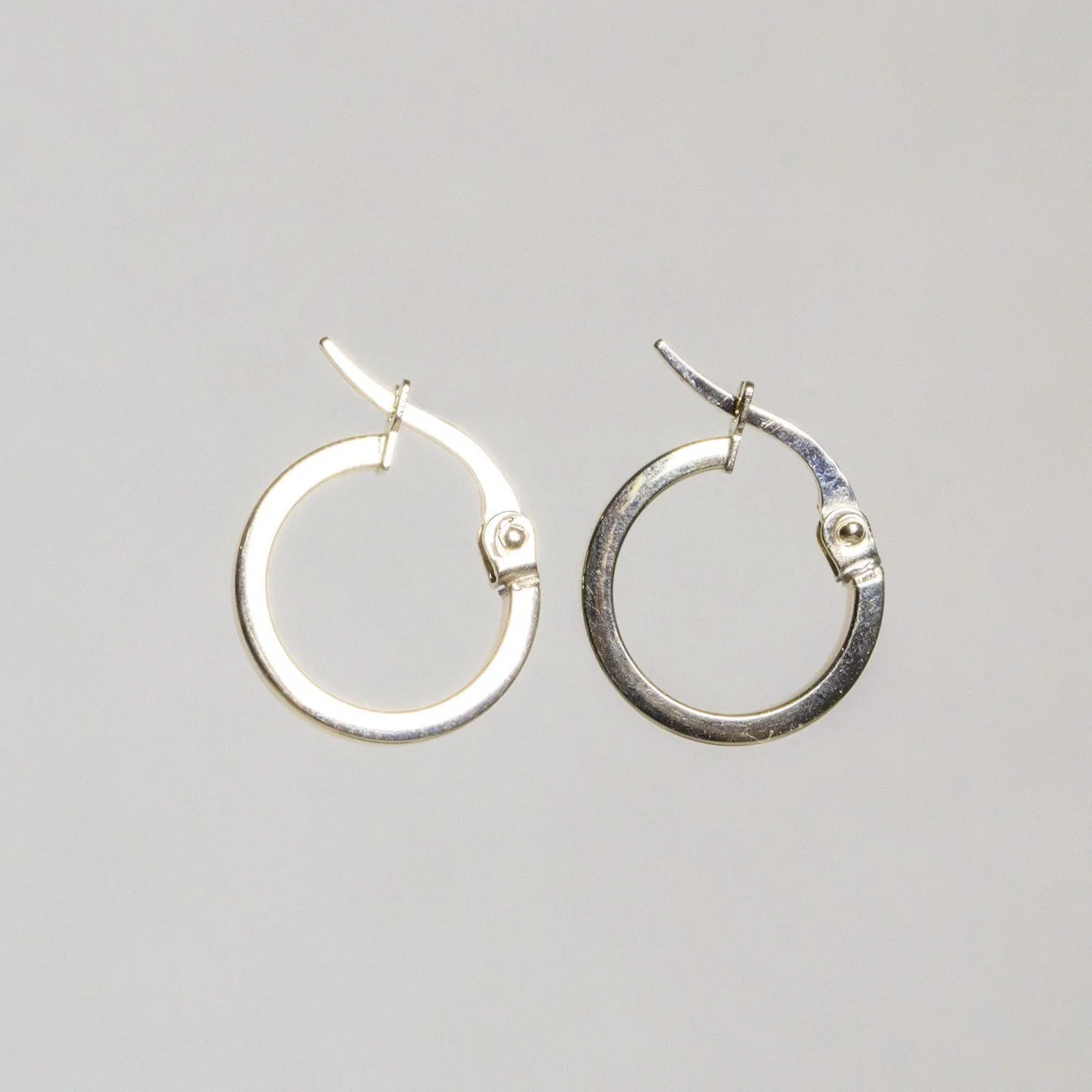 Small Gold Square Edged Hoops
