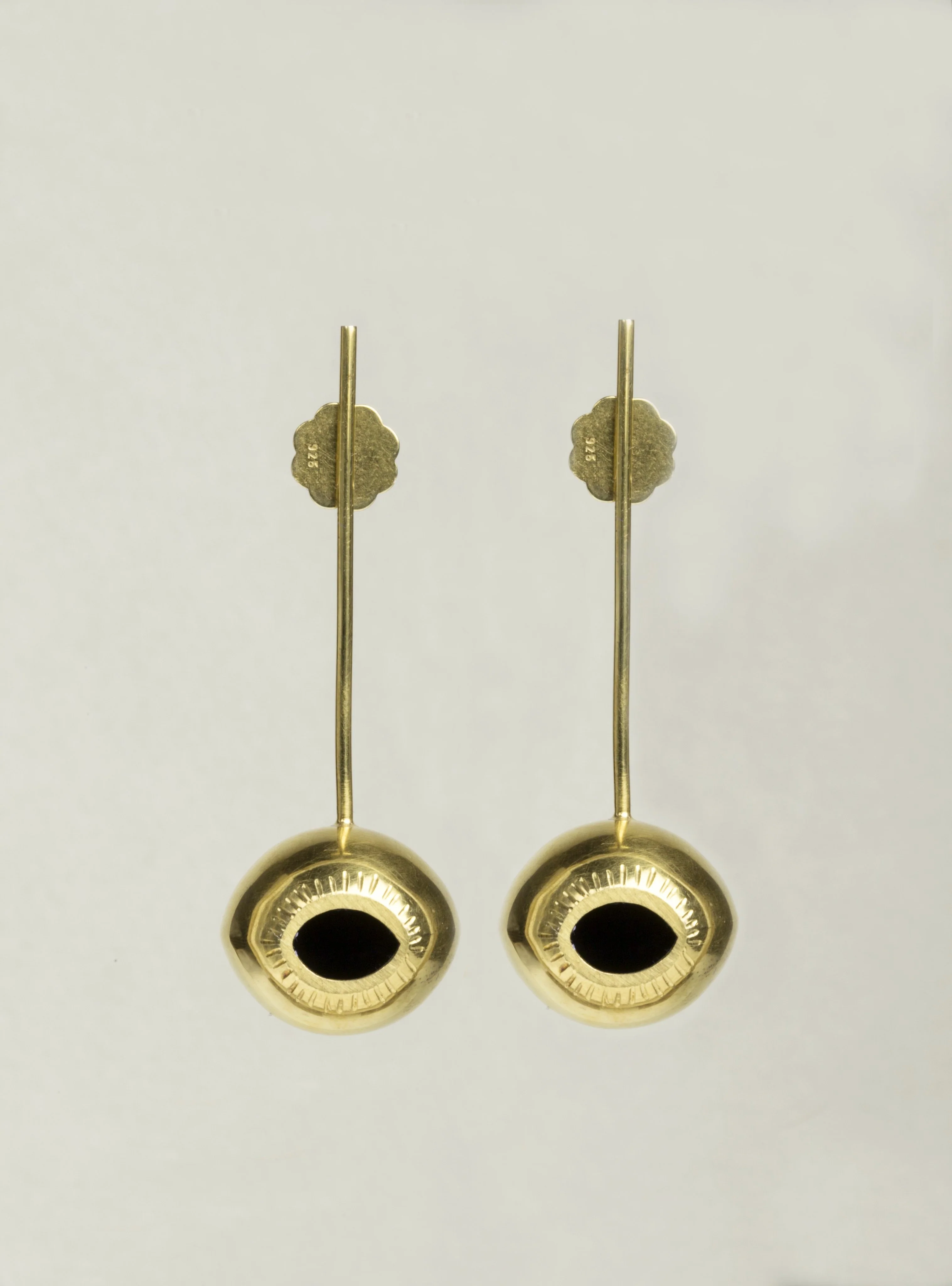 Space Cut Earrings with Engraving