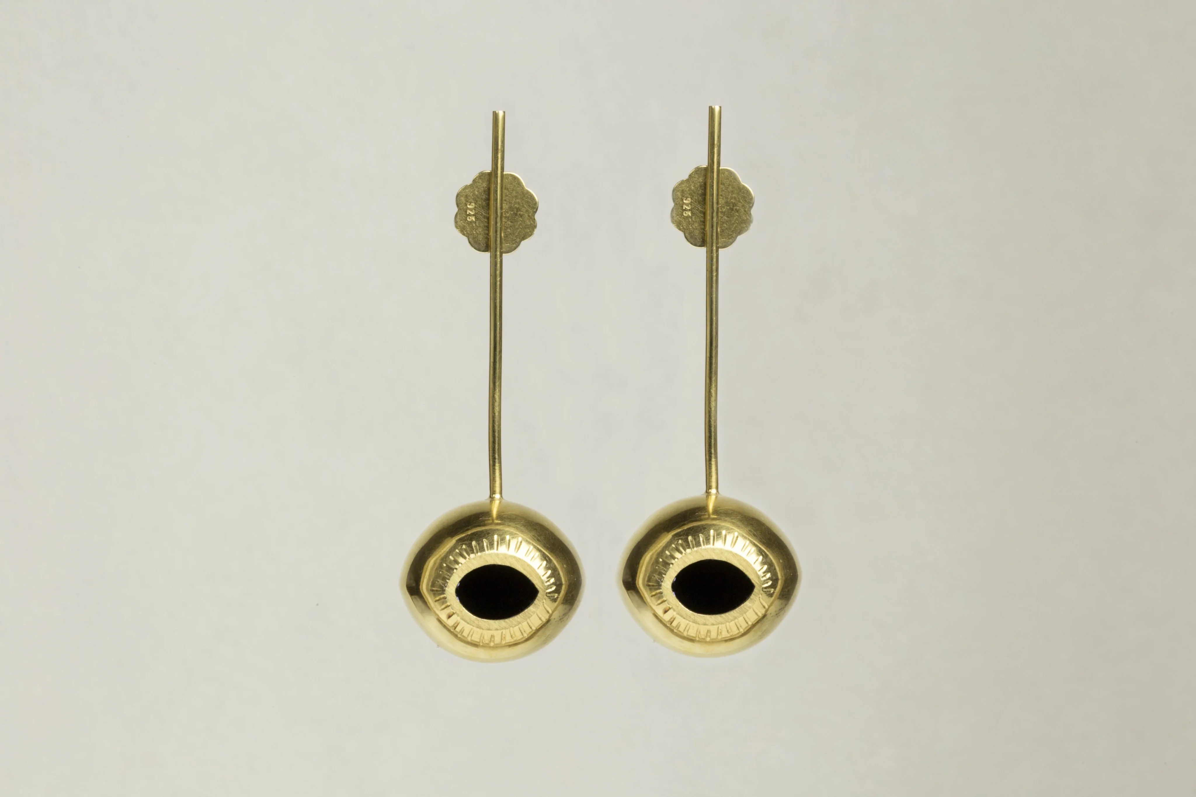 Space Cut Earrings with Engraving - Image 2