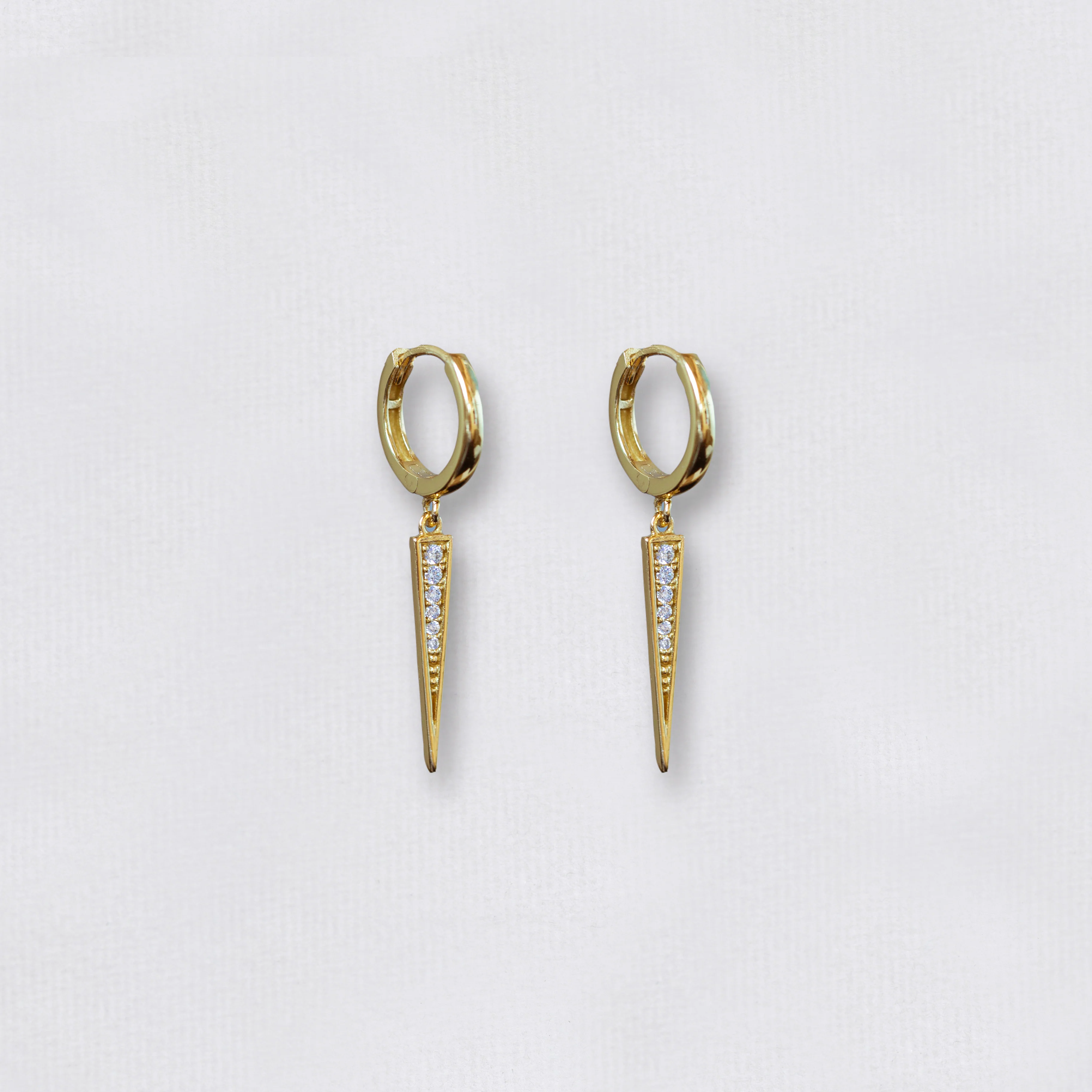 Sparkling Spike Hoop Earrings - Image 3