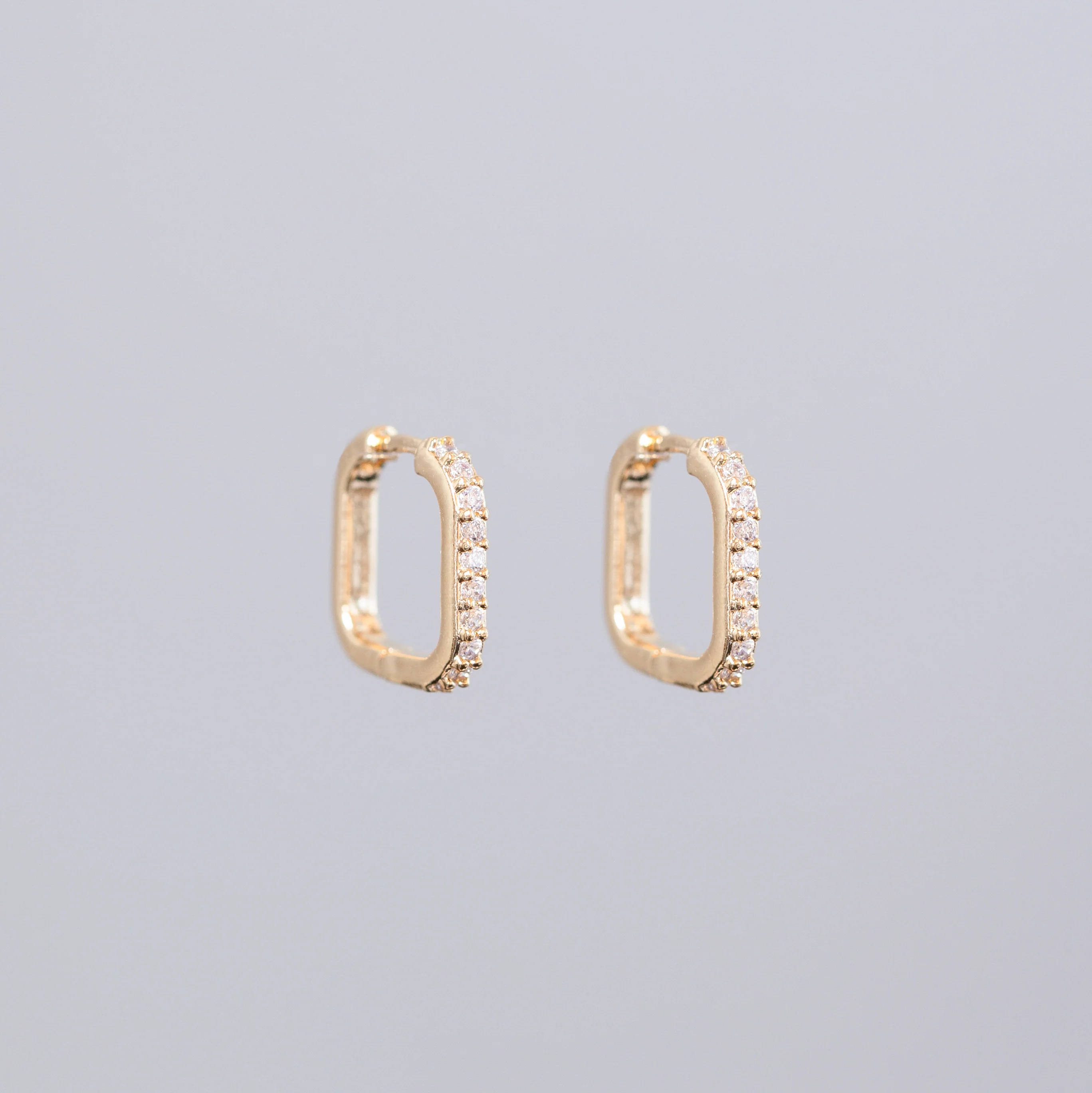 Square Huggie Earrings - Image 3