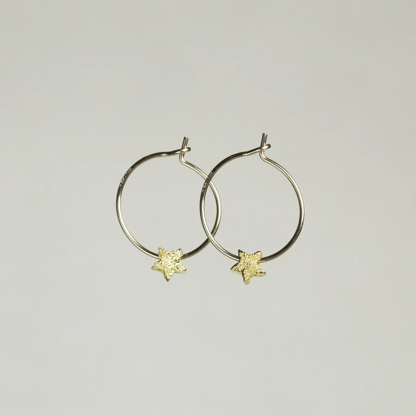 Star Bead Hoop Earrings
