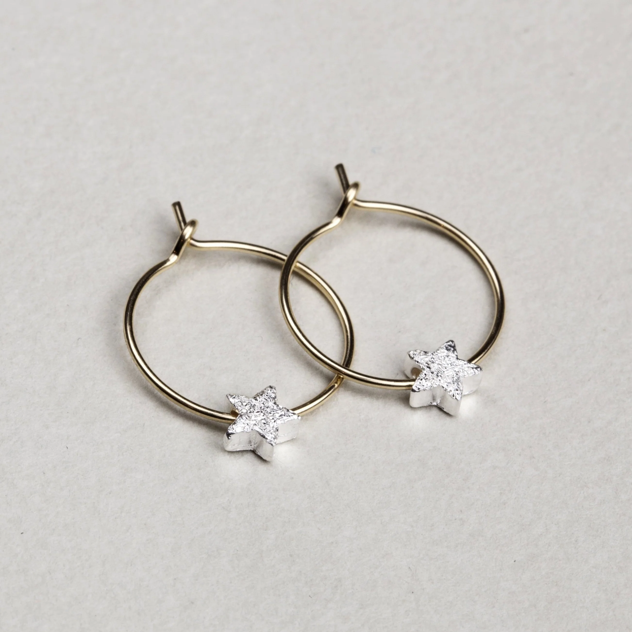 Star Bead Hoop Earrings - Image 3