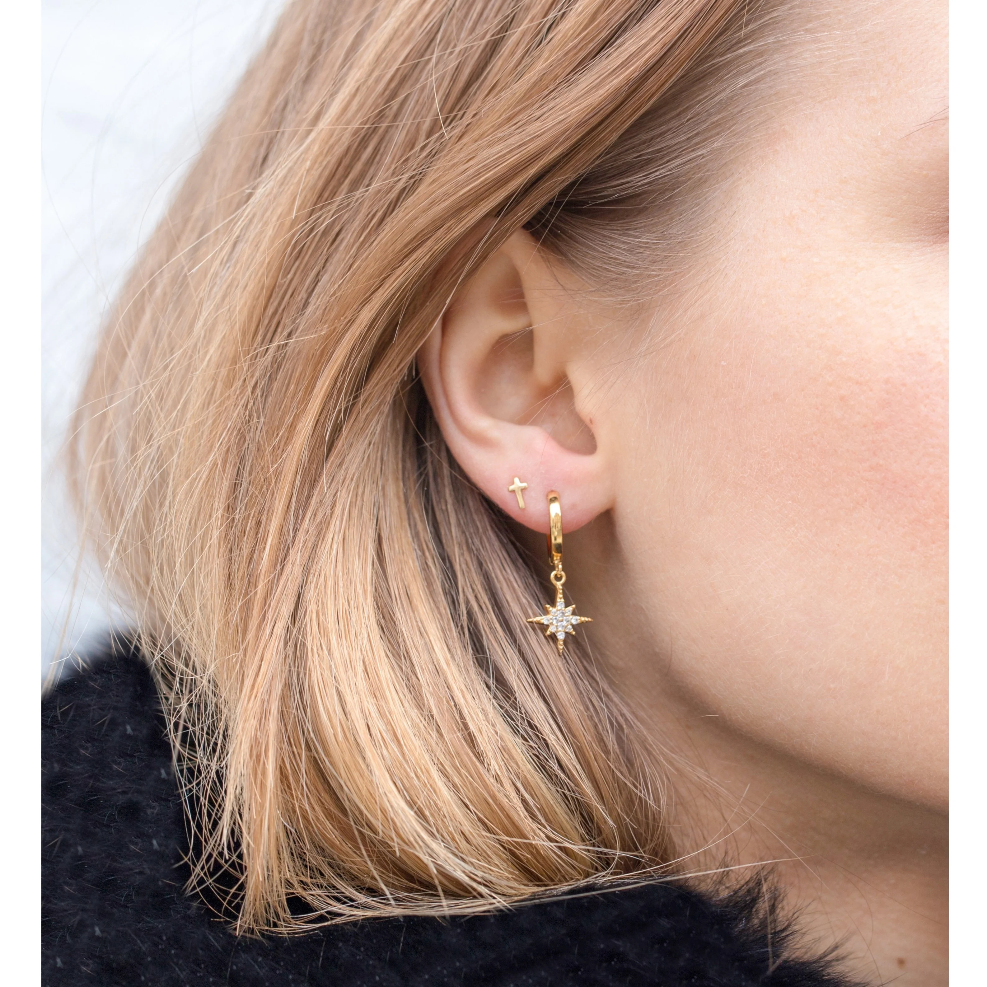 Starburst Hoop Earrings